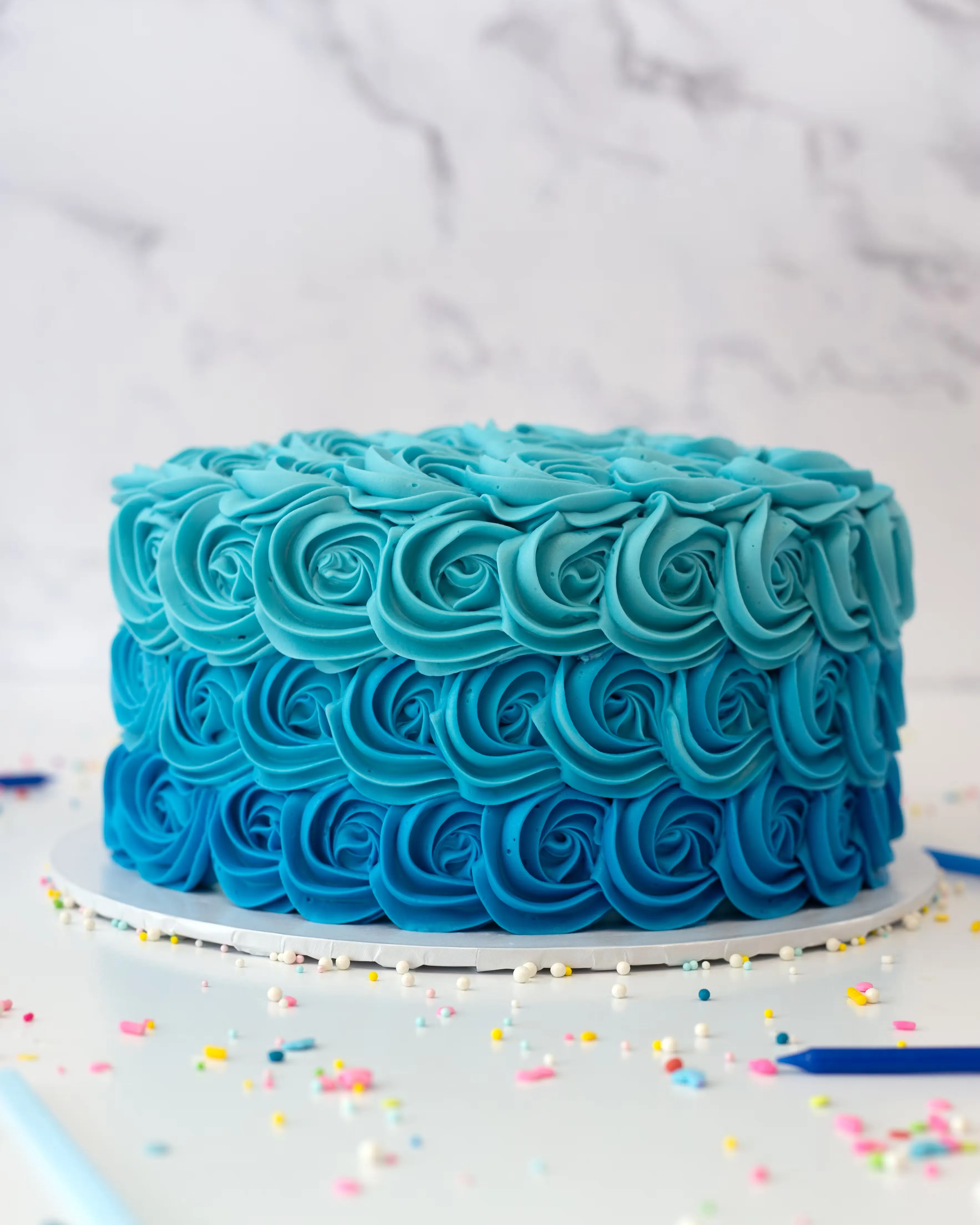 Blue OmbrÃ© Cake