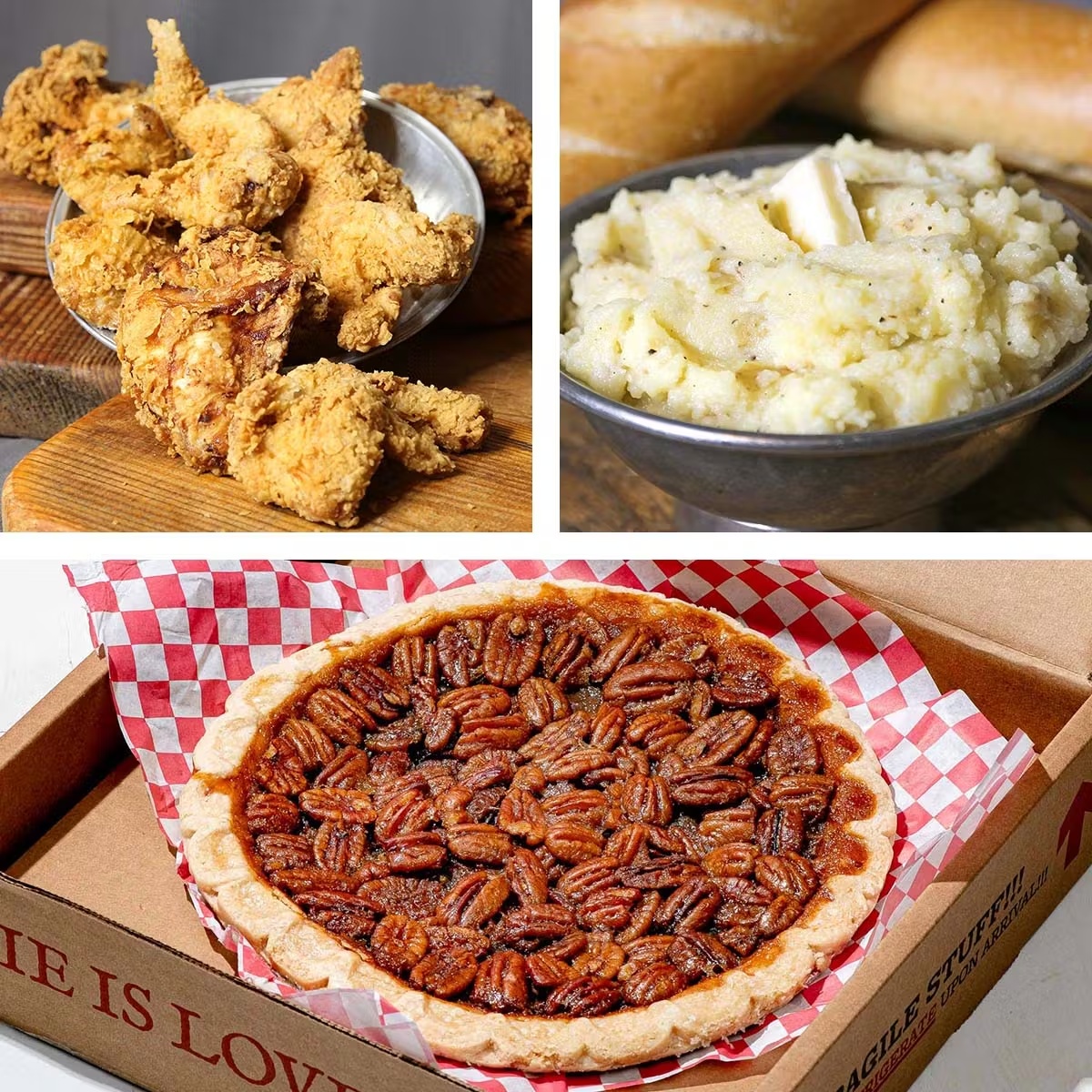 Fried Chicken + Mashed Potatoes Dinner Kit + Pie for 2