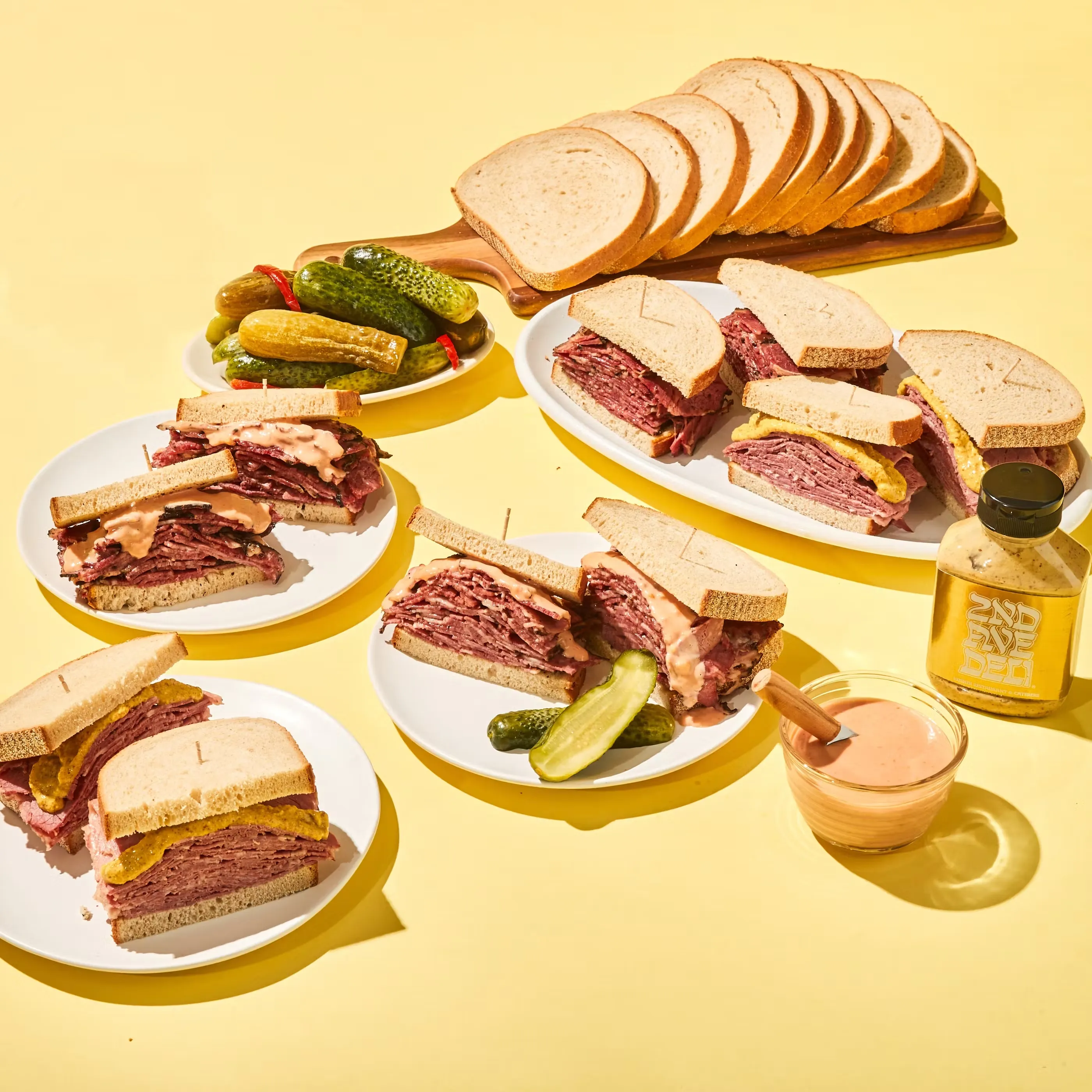 Kosher Corned Beef + Pastrami Sandwich Kit for 6-8