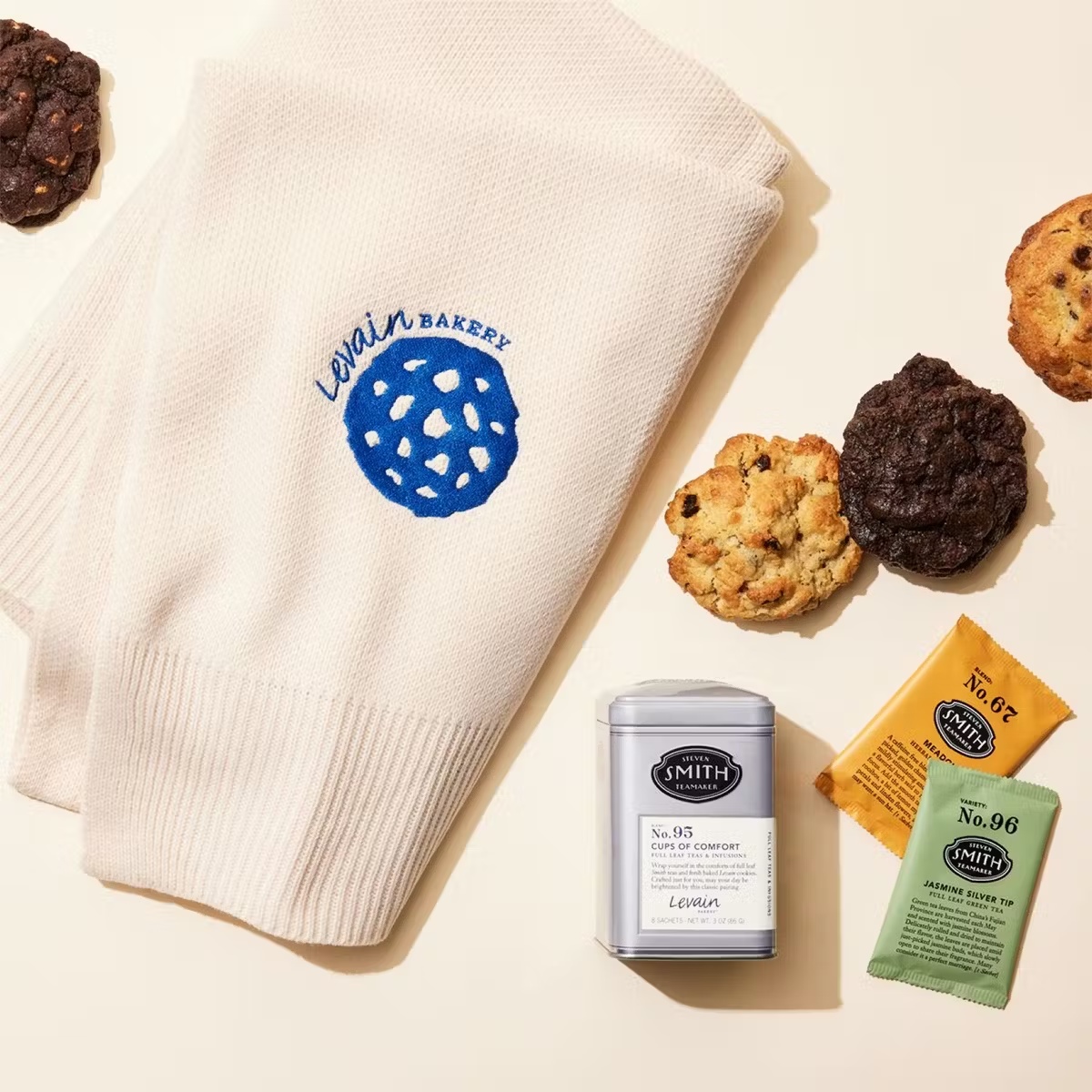 "Comfort" Cookies + Tea + Blanket Gift Set