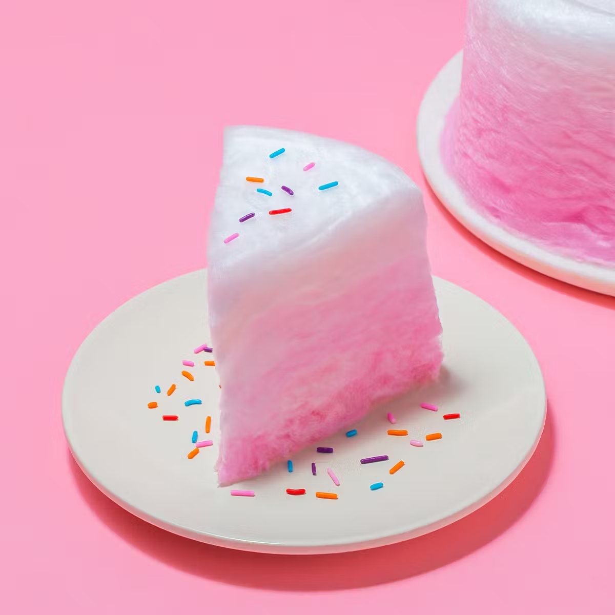 Watermelon OmbrÃ© Cotton Candy Floof Cake