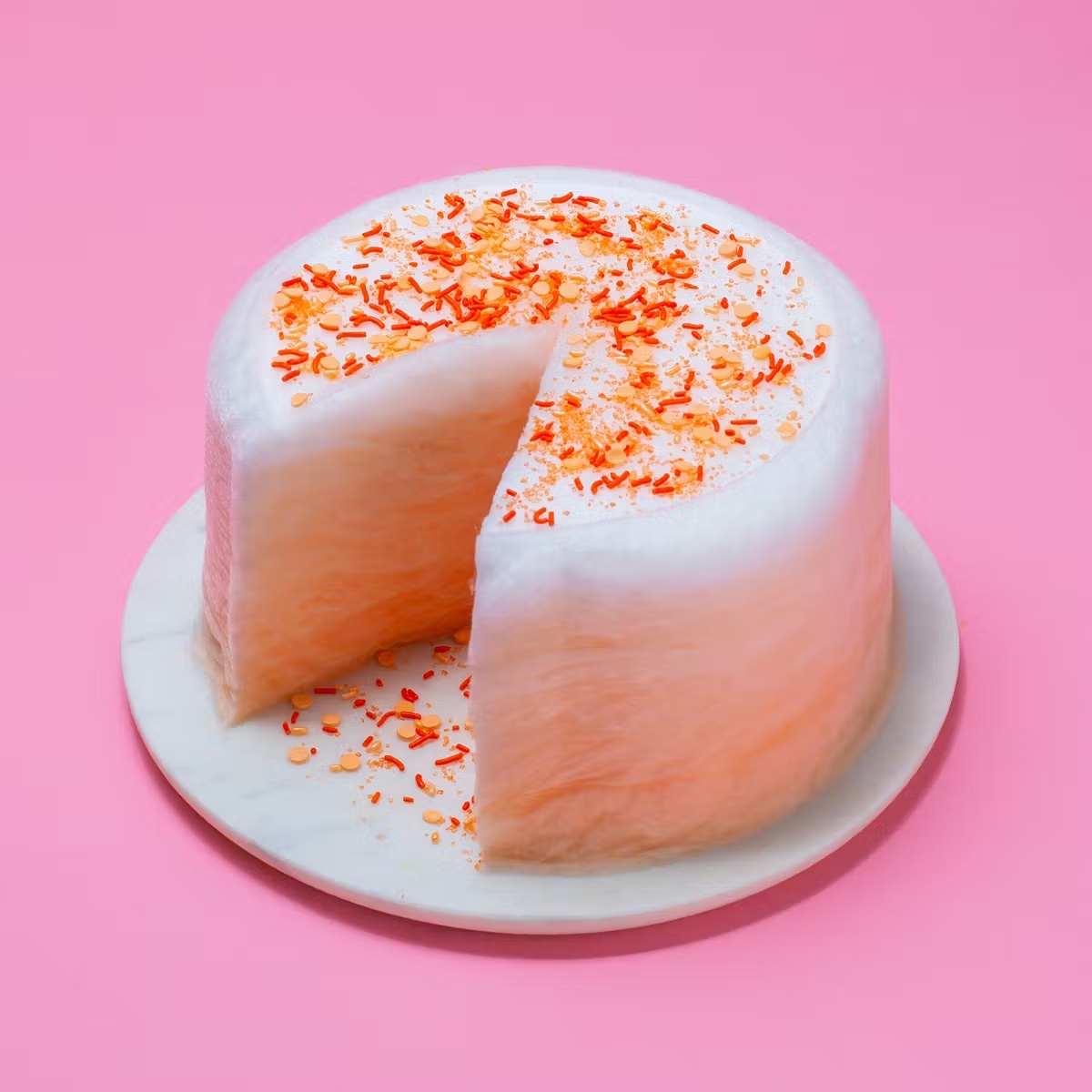 Peach-Mango OmbrÃ© Cotton Candy Floof Cake