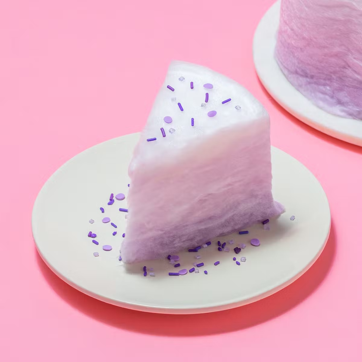 Purple OmbrÃ© Cotton Candy Floof Cake