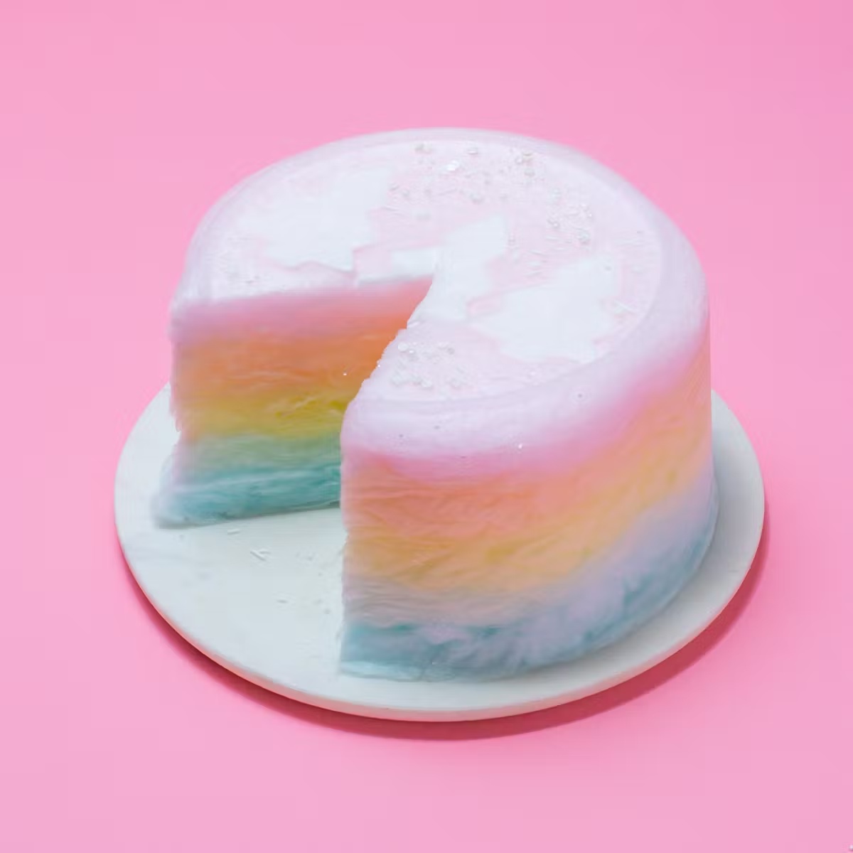Christmas Rainbow Cotton Candy Floof Cake