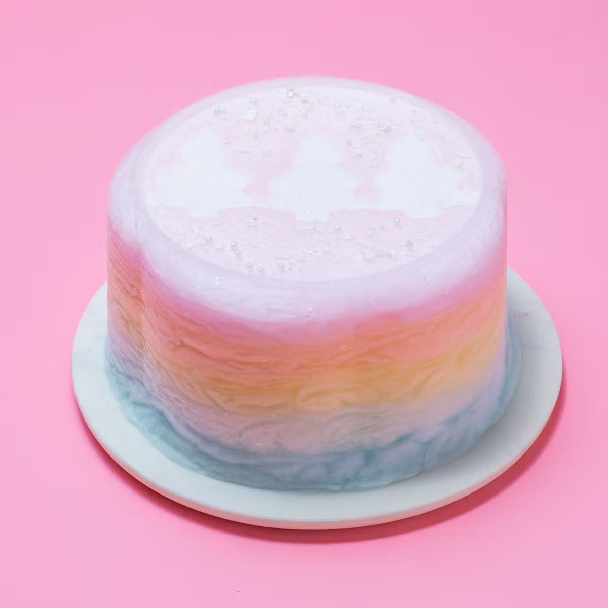 Christmas Rainbow Cotton Candy Floof Cake