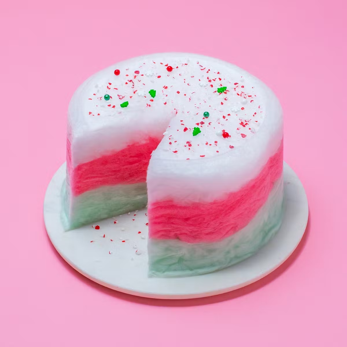 Christmas Classic Cotton Candy Floof Cake
