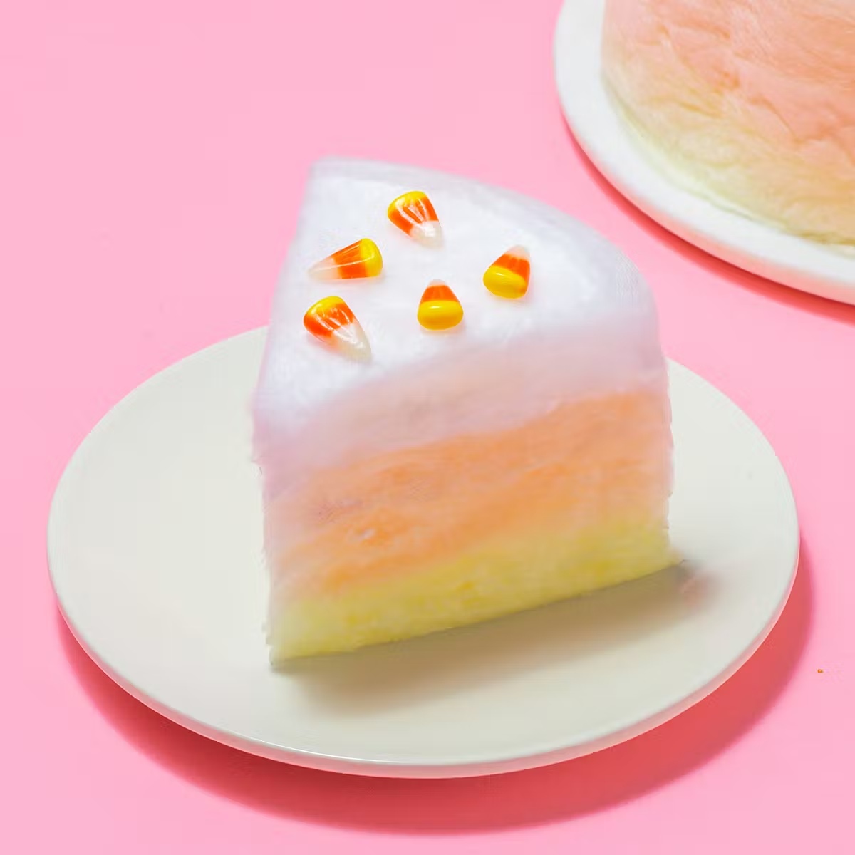 Halloween Candy Corn Cotton Candy Floof Cake