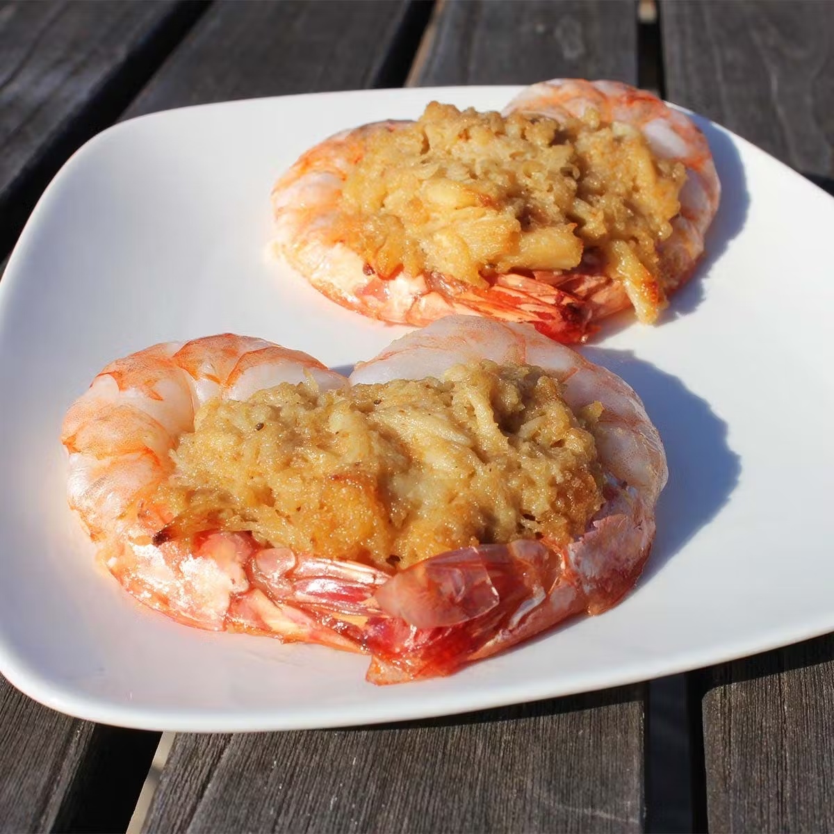 Crab Stuffed "Heart" Shaped Shrimp