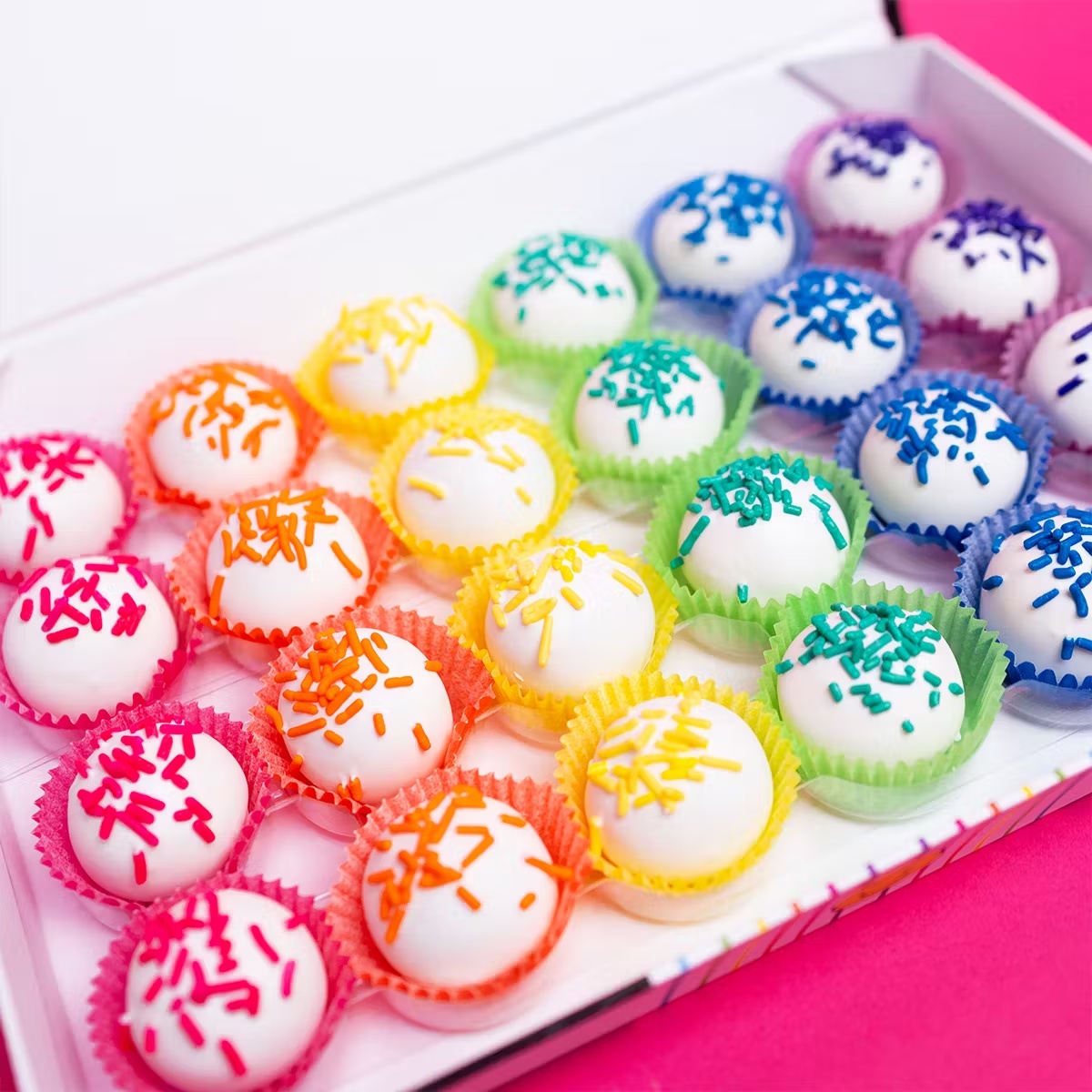 Rainbow Birthday Cake Balls