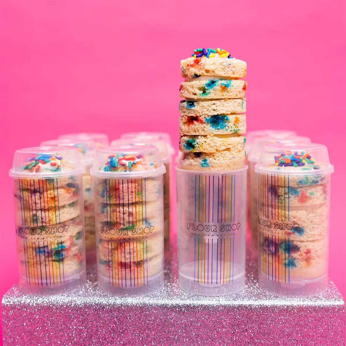 Vegan & Gluten Free Sprinkle Cake Push Pops