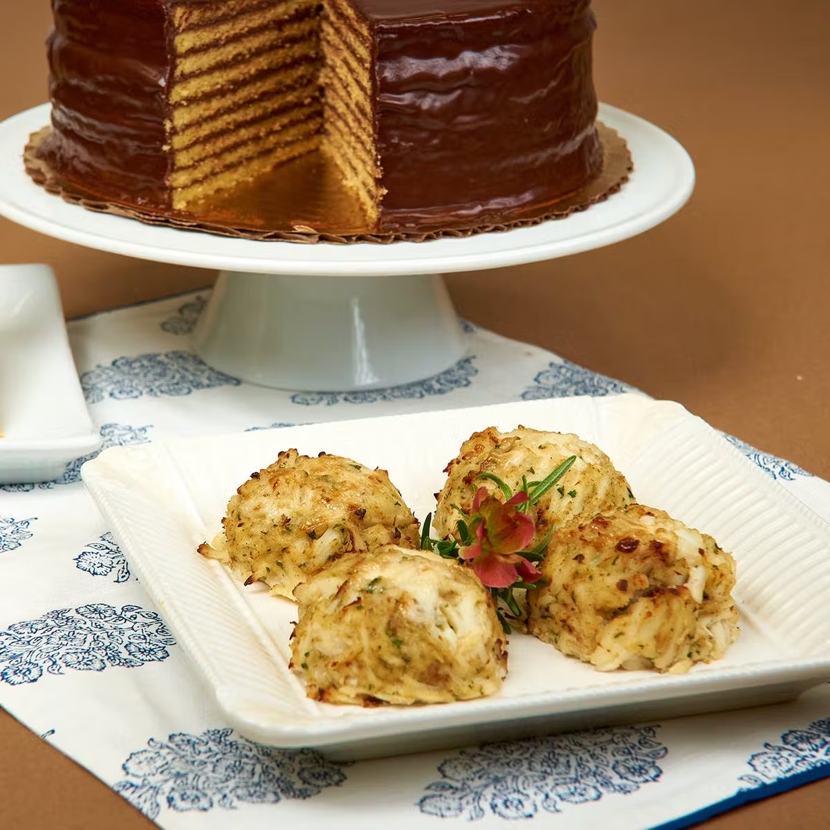 Crab Cake + Smith Island Cake Combo