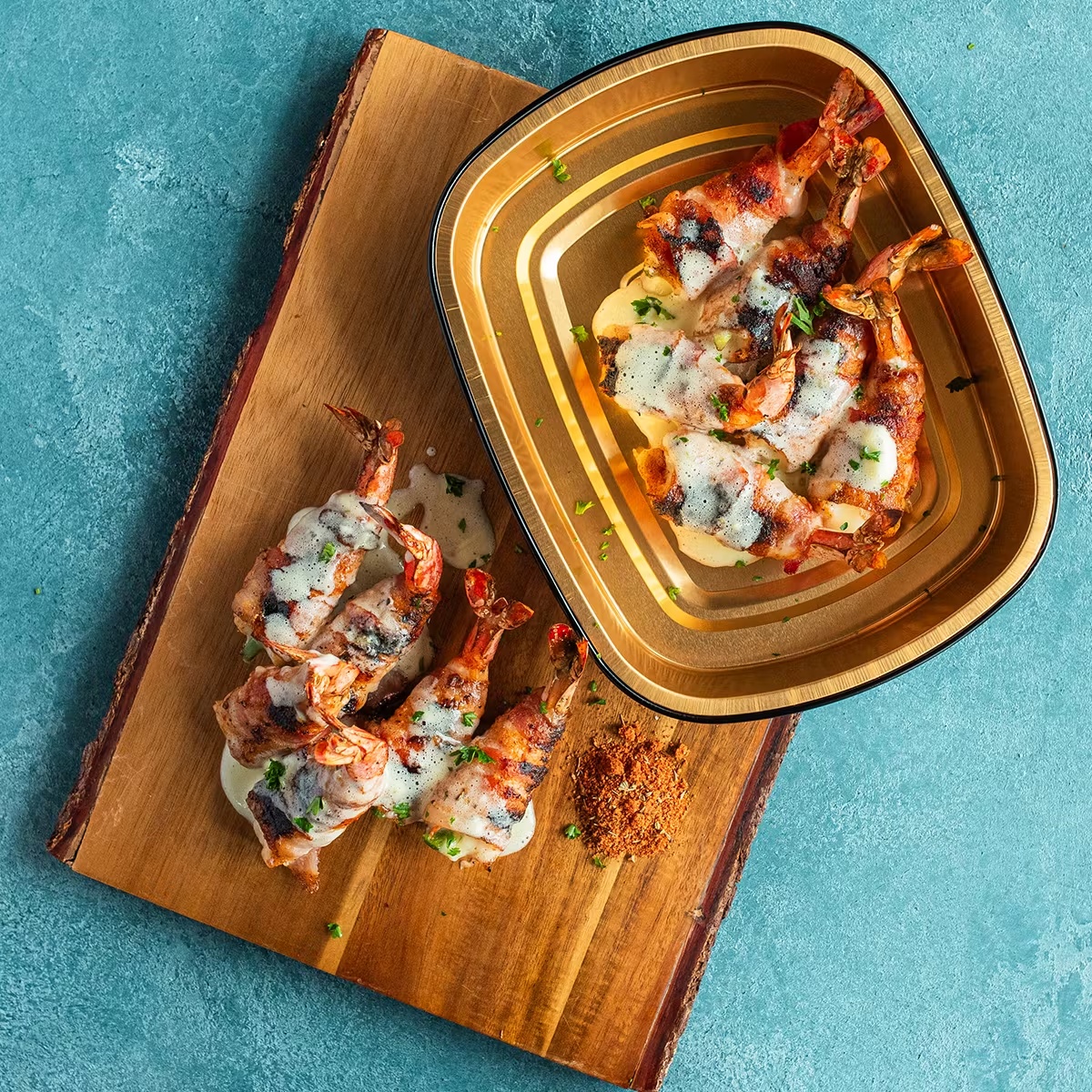 Bacon-Wrapped Jumbo Shrimp Brochette