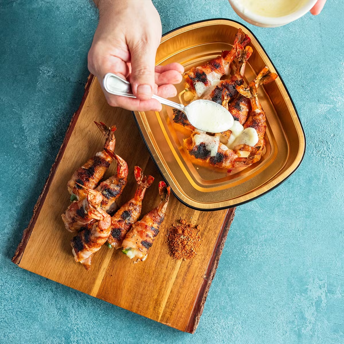 Bacon-Wrapped Jumbo Shrimp Brochette