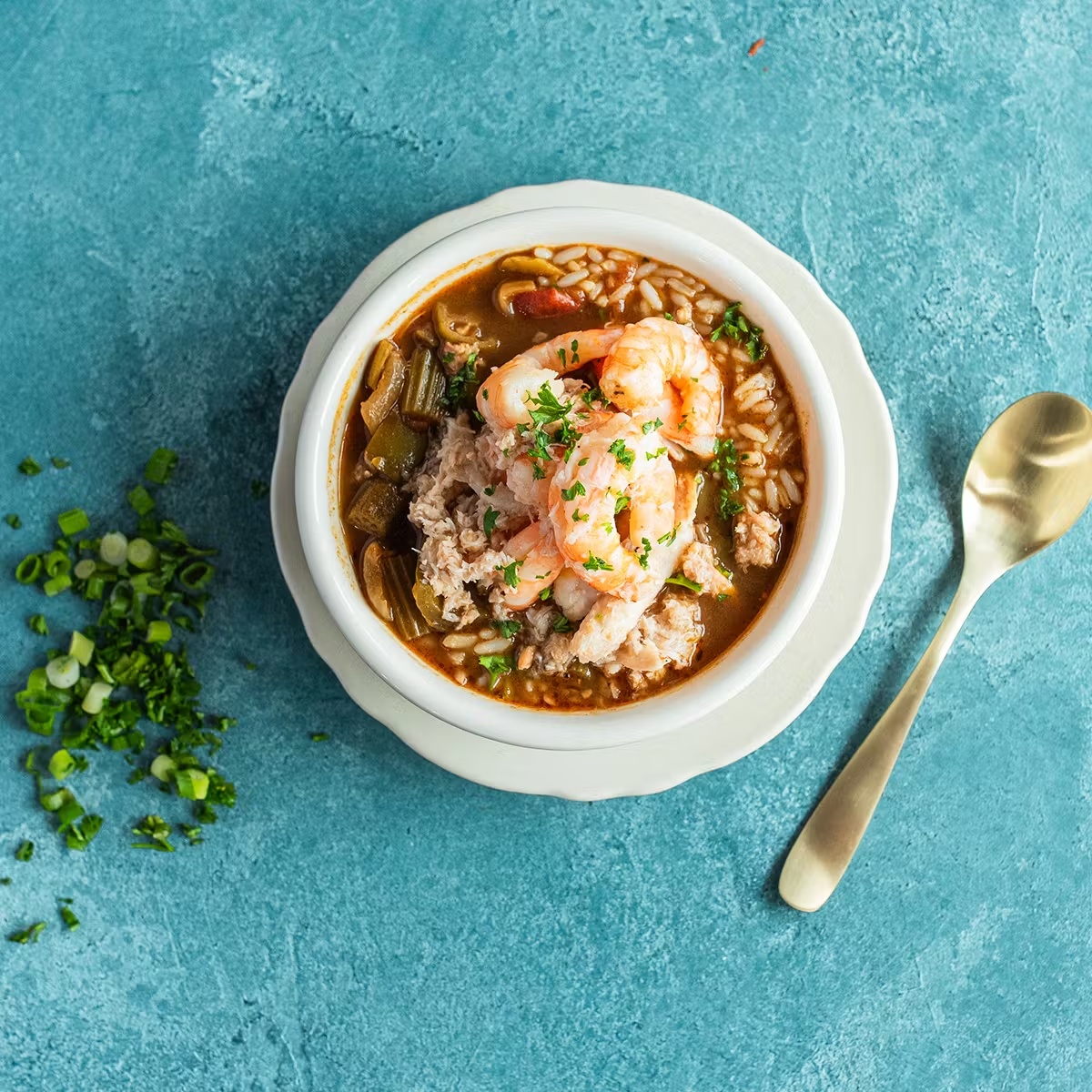 Cajun Seafood Gumbo for 2-3