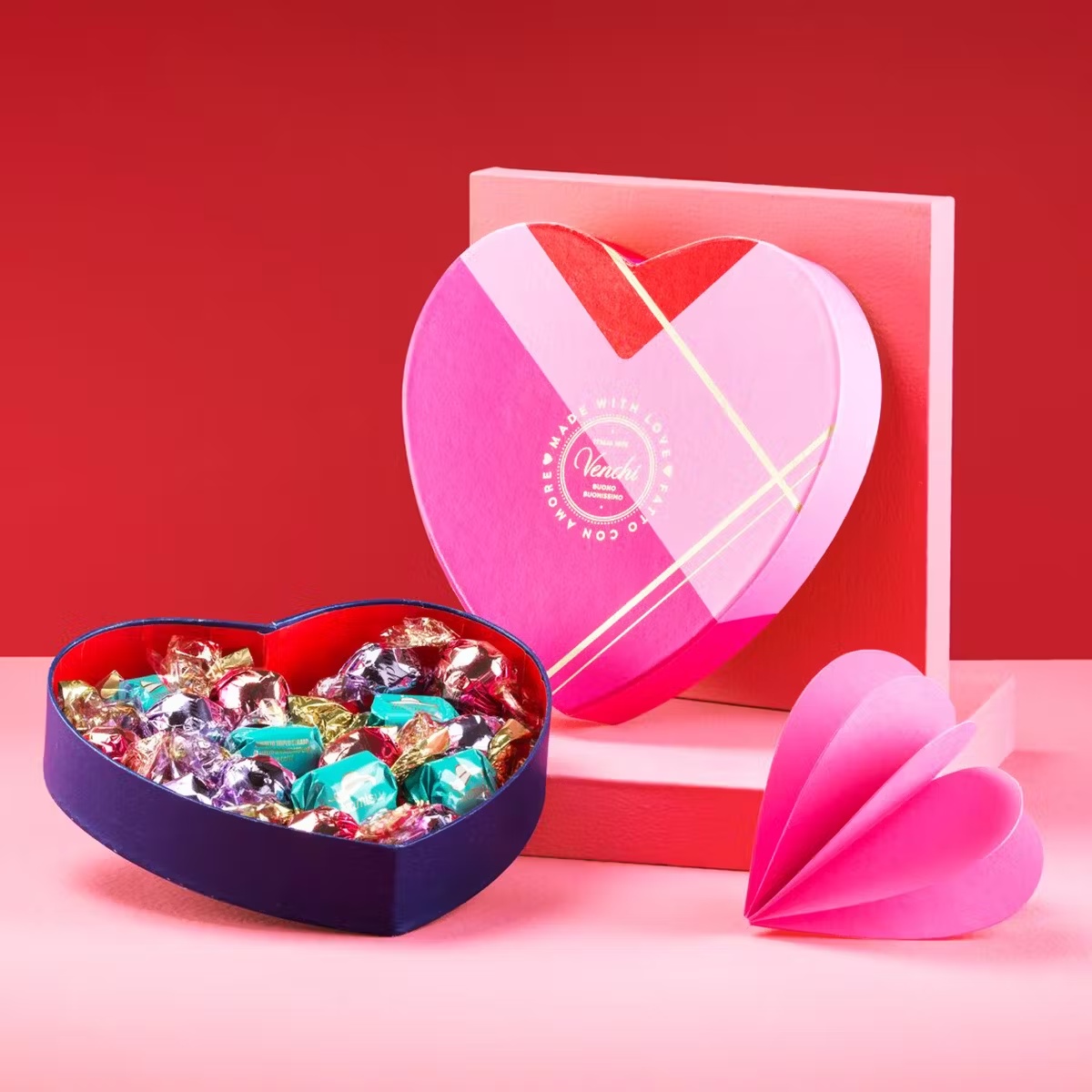 Valentine's Day Heart Shaped Chocolate Gift Box