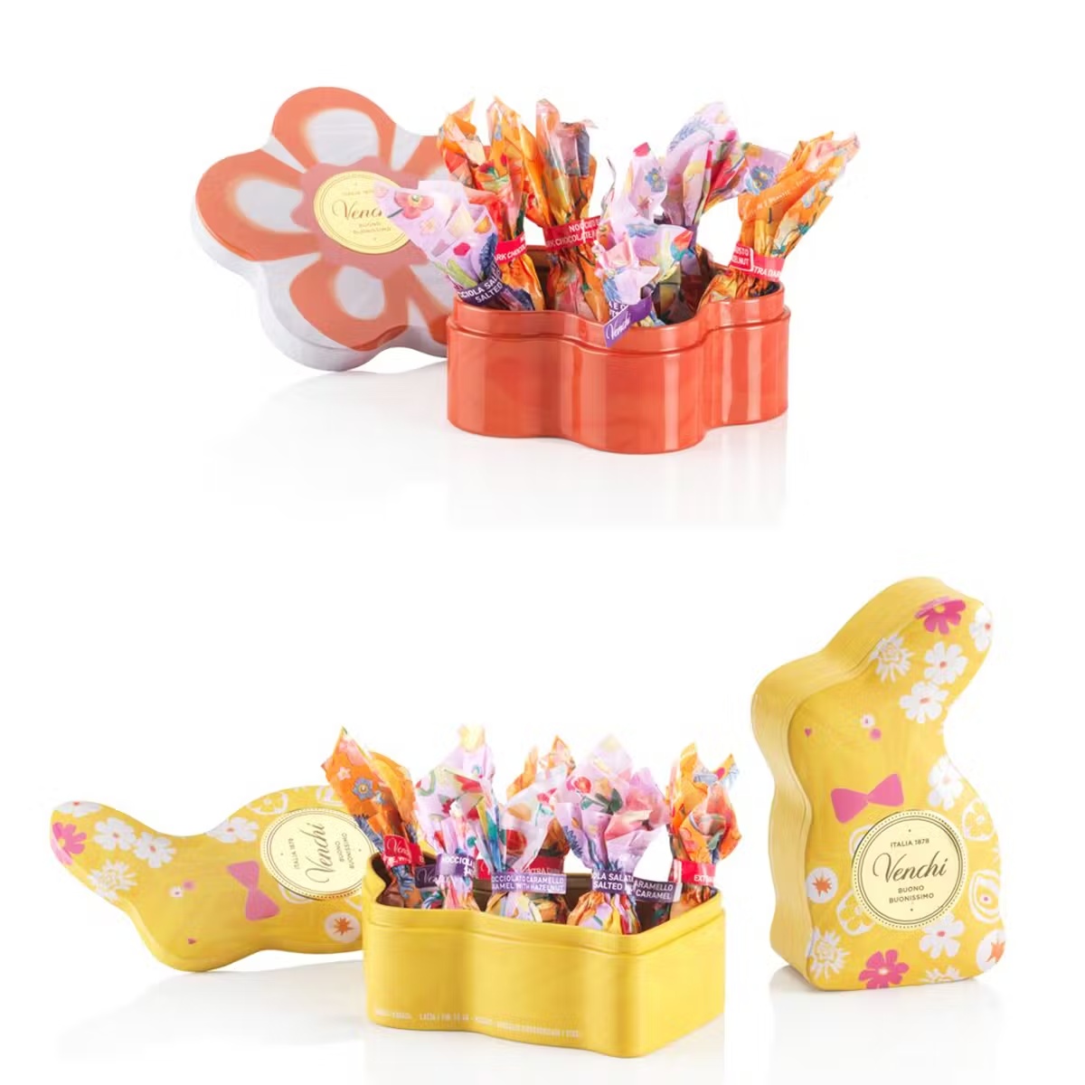 Easter Flower & Bunny Chocolate Egg Gift Tins