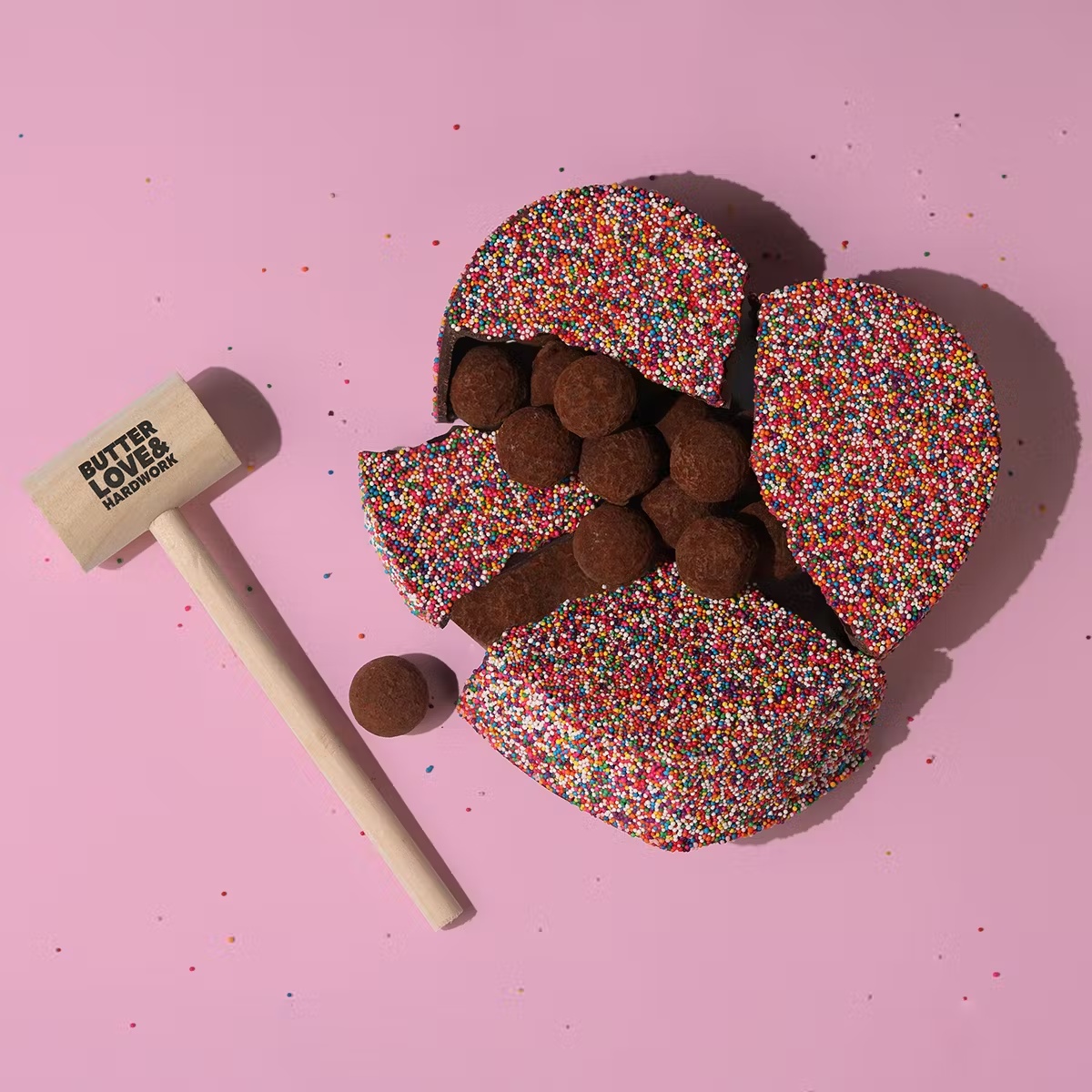 Breakable Chocolate Rainbow Heart Gift Box