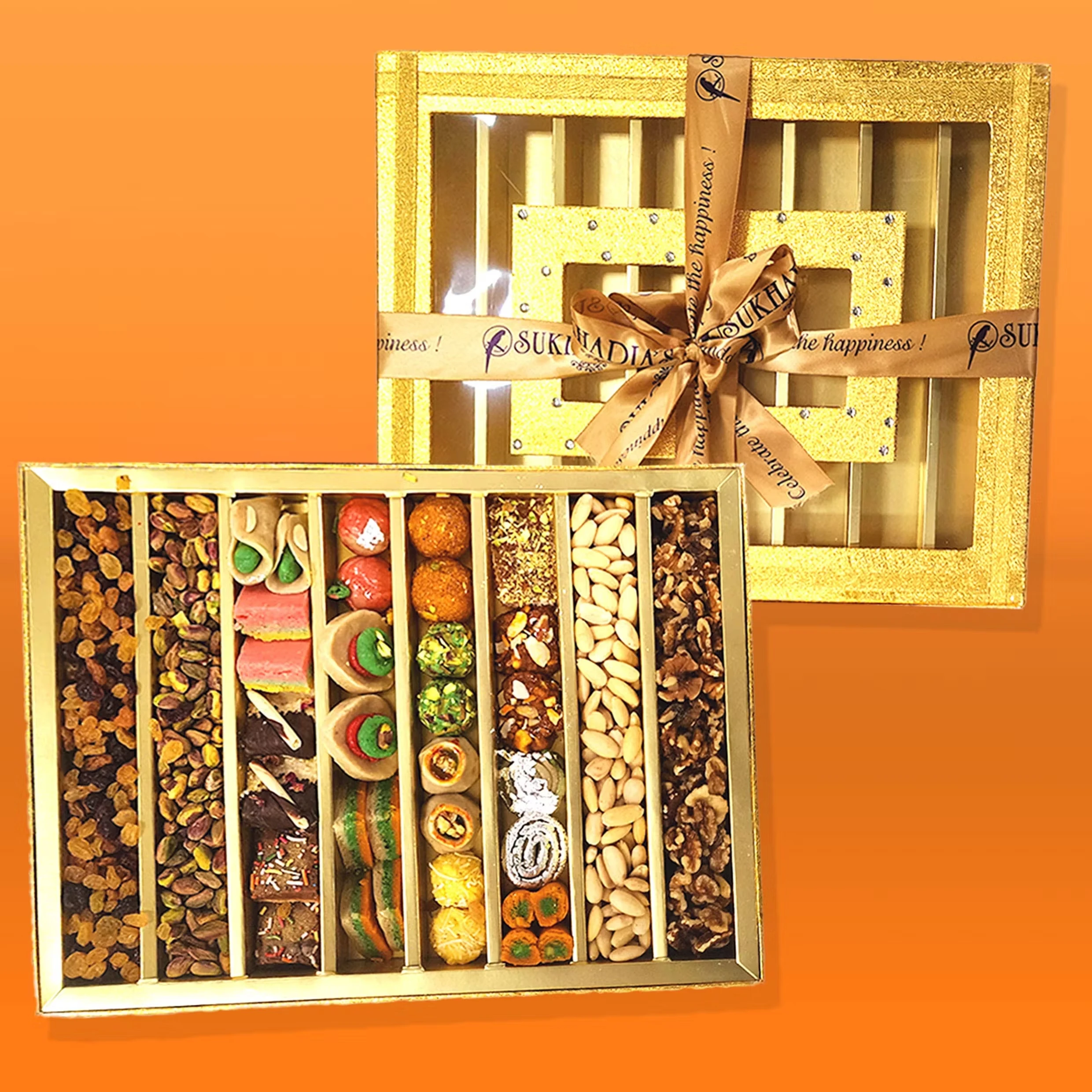 Diwali Golden Sweets & Dried Fruit Gift Box