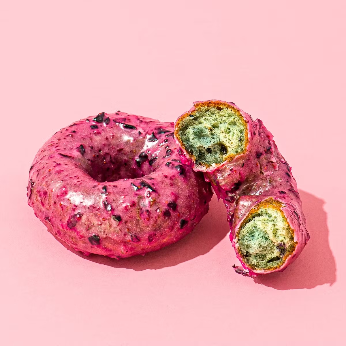 Wild Blueberry Cake Doughnuts