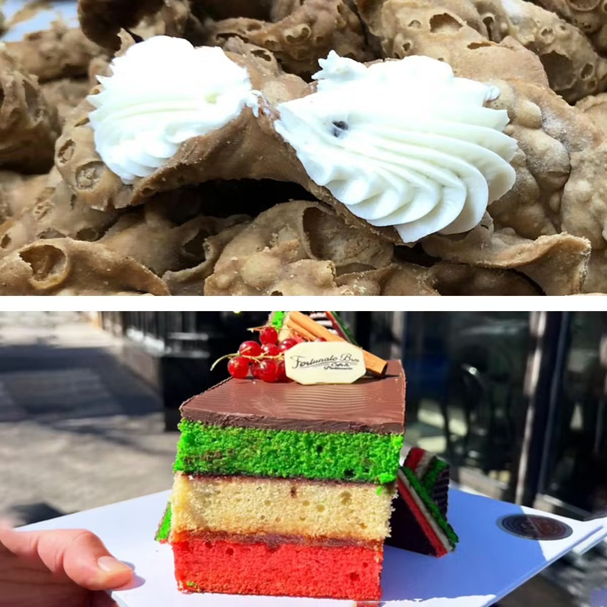 Rainbow Cookie Cake + Italian Pastries Combo Box