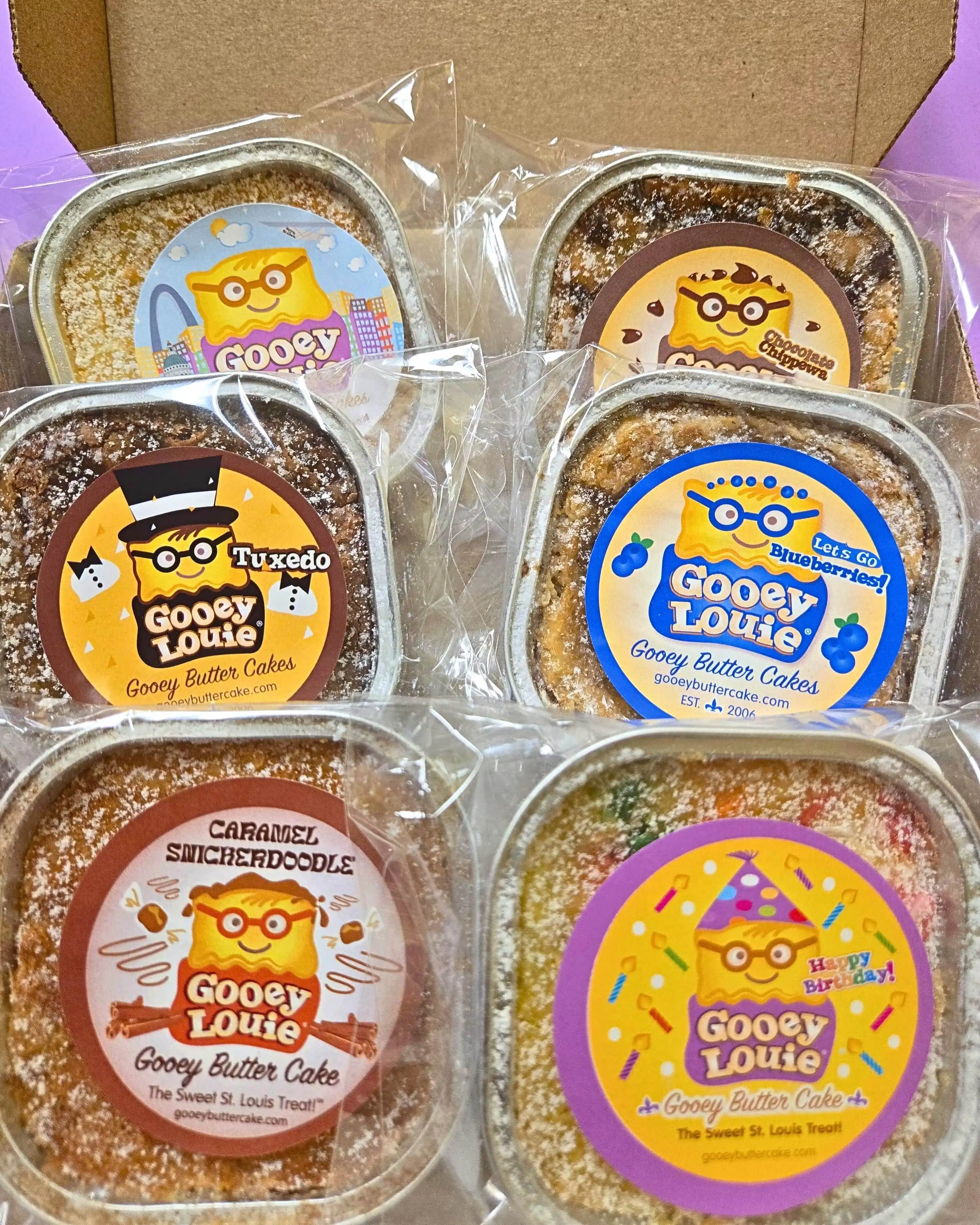 Mini Gooey Butter Cake Sampler - 6 Pack