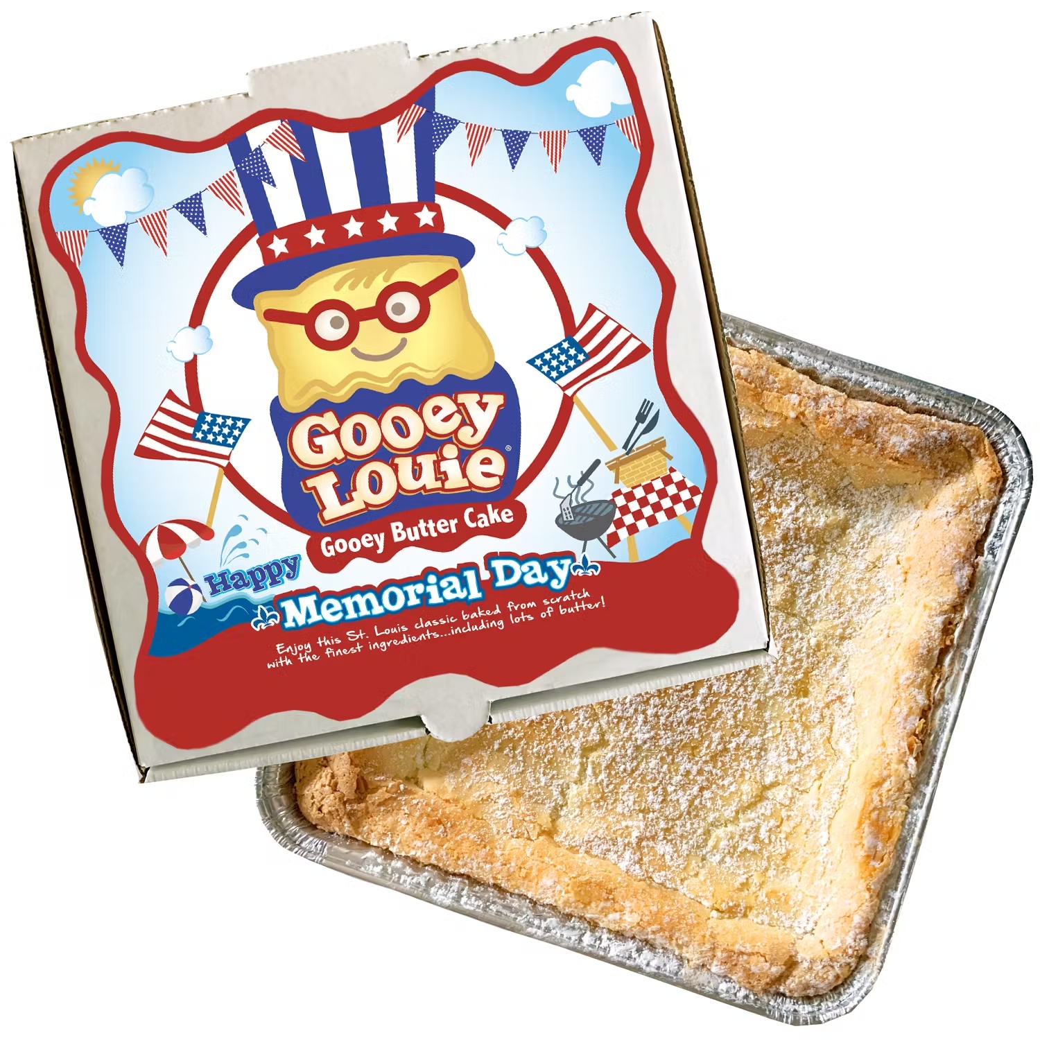 Memorial Day Gooey Butter Cake - Choose Your Flavor