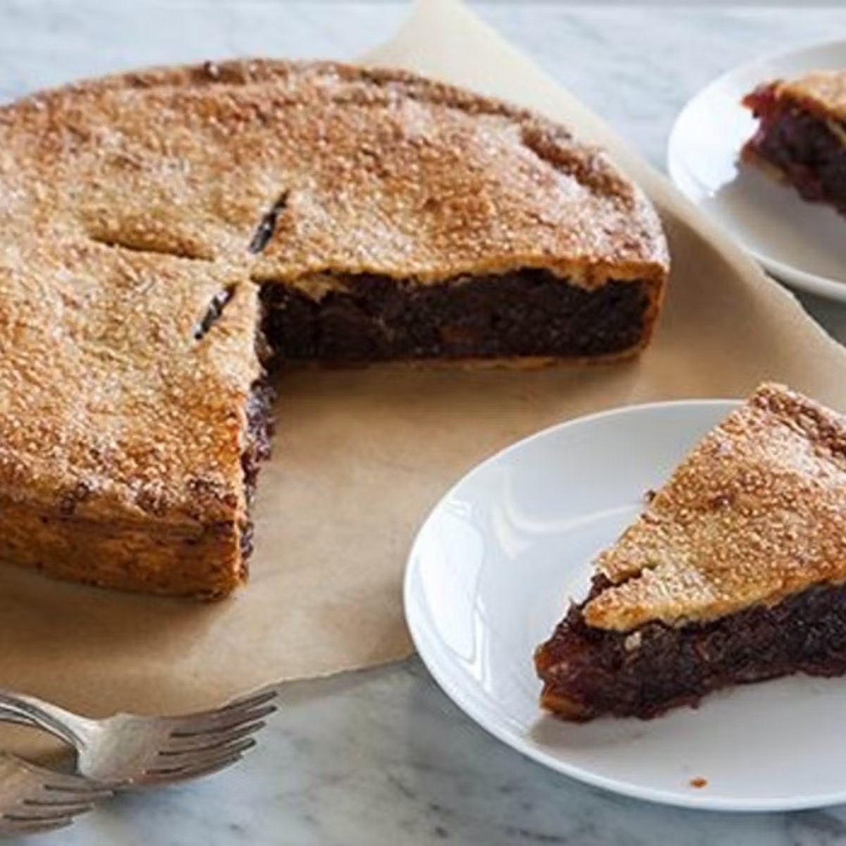Cider Roasted Apple Pie in Double Cheddar Crust
