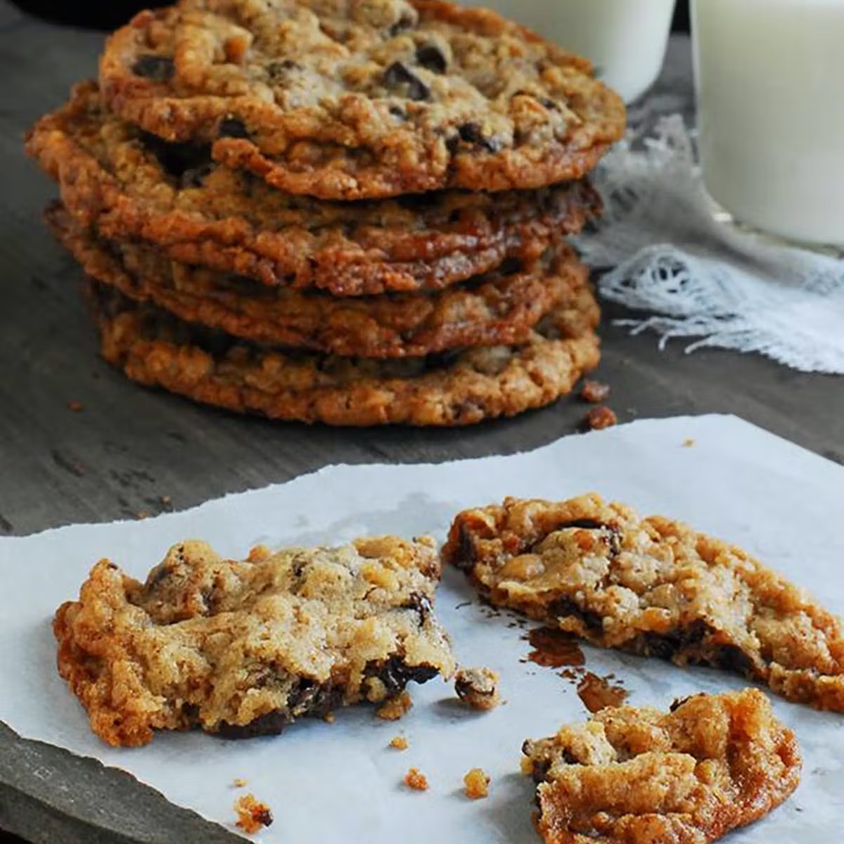 Giant Summer Camp Chocolate Chip Cookies