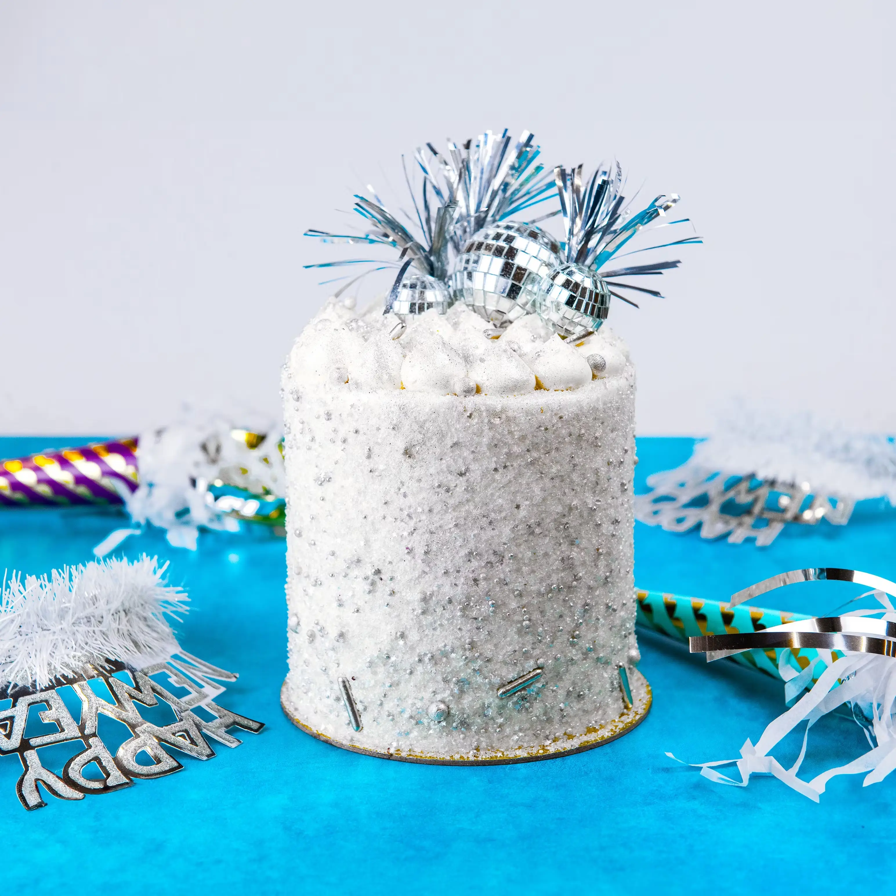 New Years Eve Disco Ball Cake