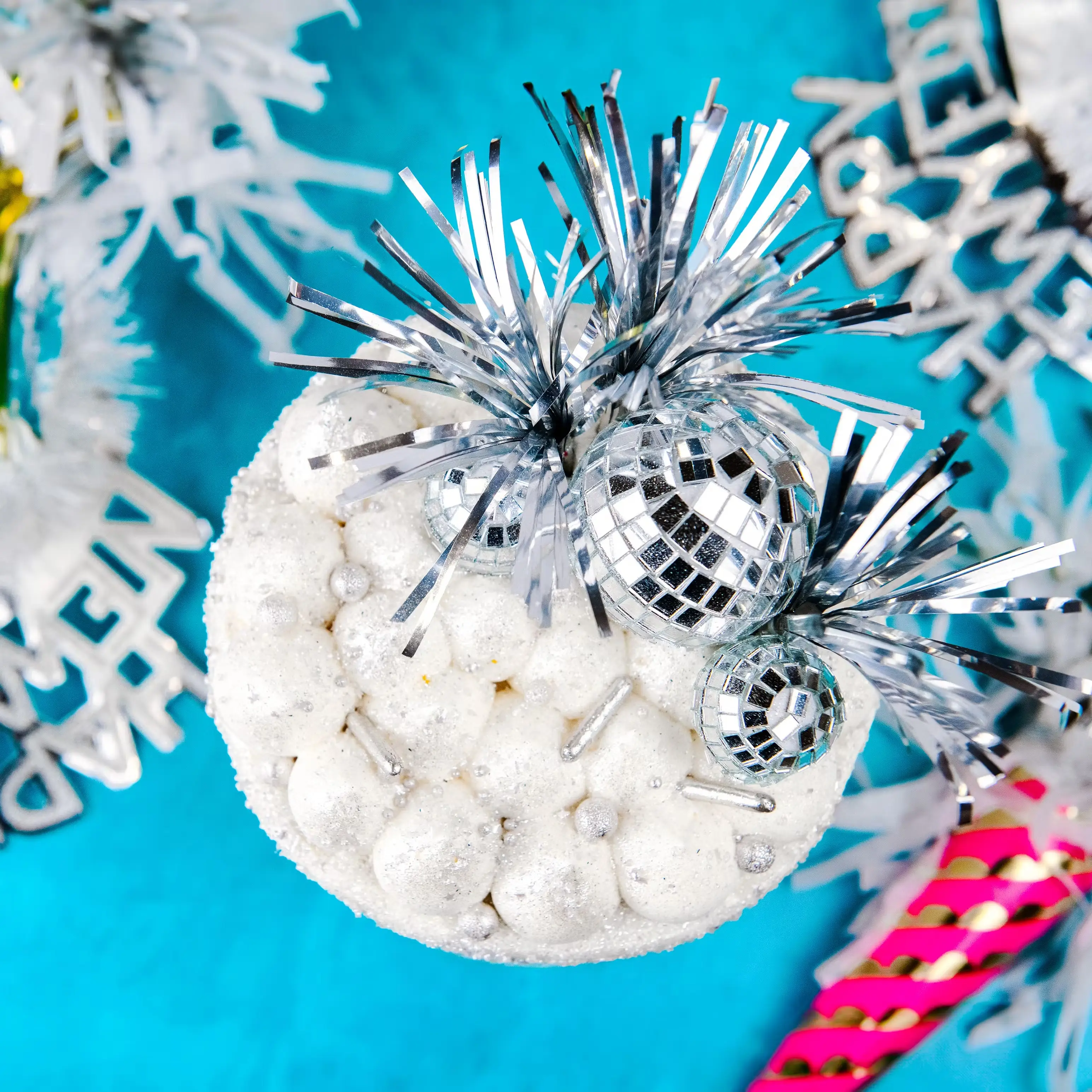 New Years Eve Disco Ball Cake