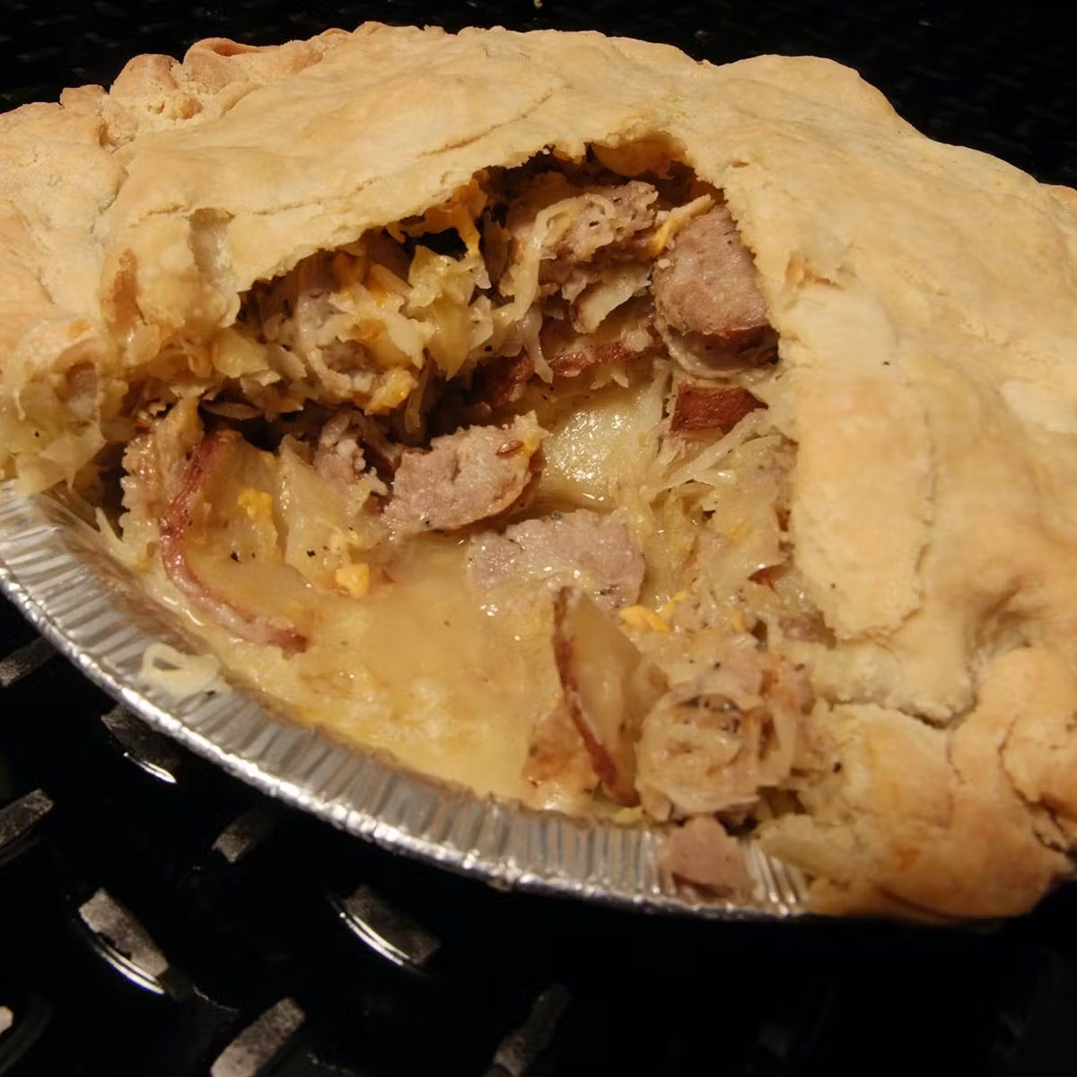Kielbasa & Sauerkraut "Polka" Pie