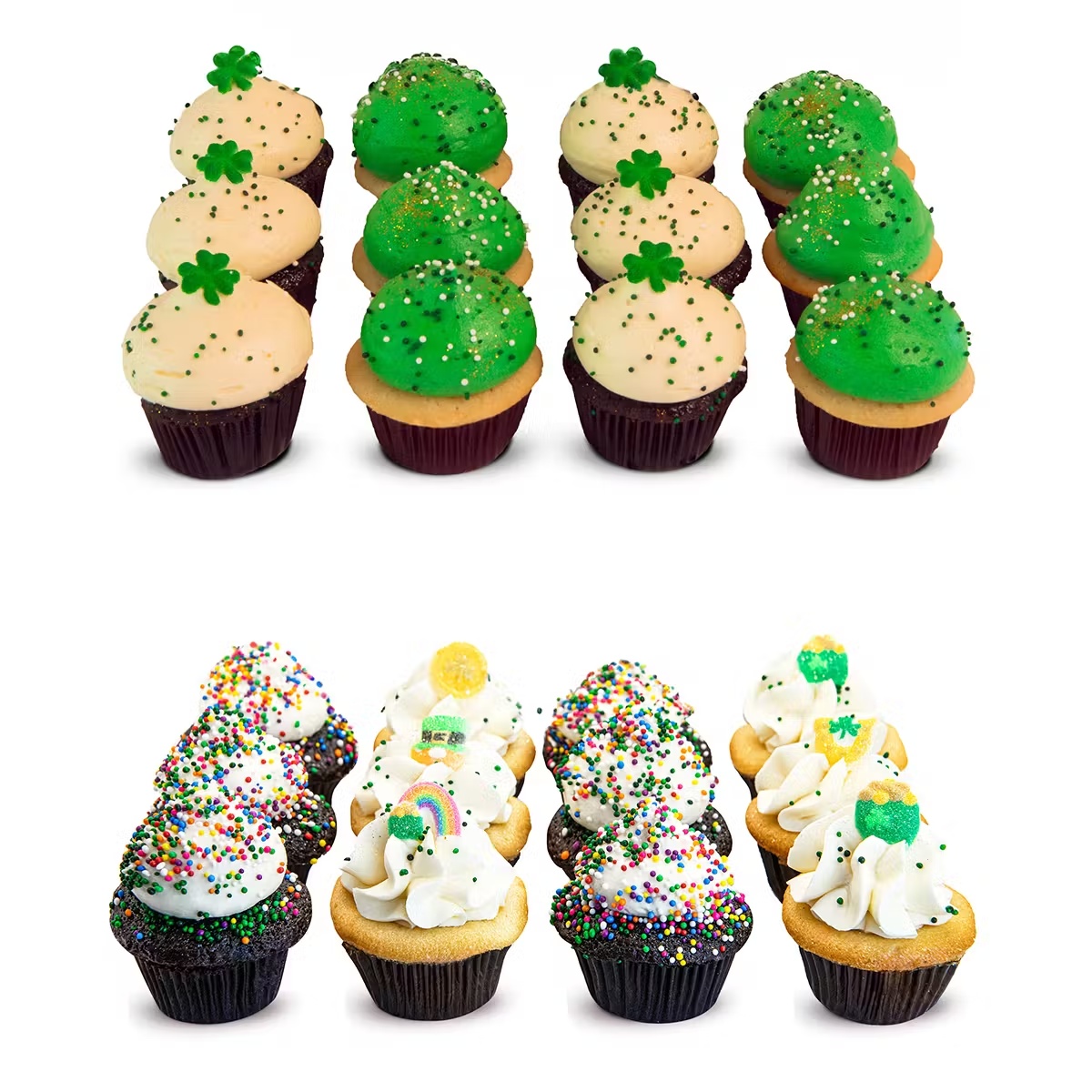 St. Patrick's Day Mini Cupcakes - 12 Pack