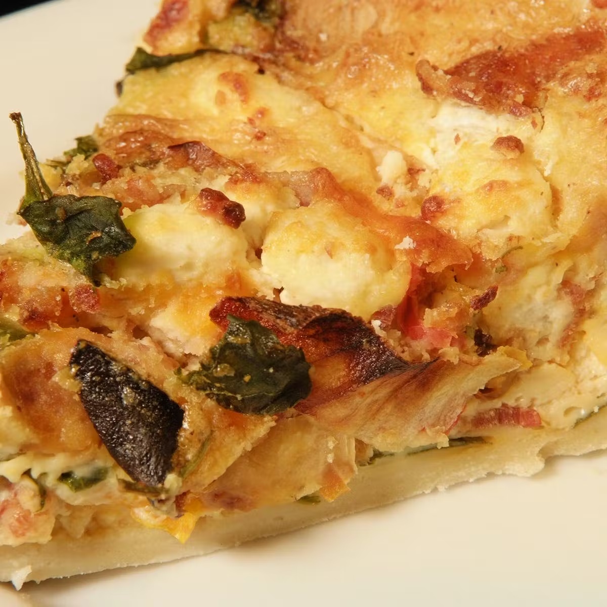 Roasted Veggie Bacon "Cowboy" Quiche