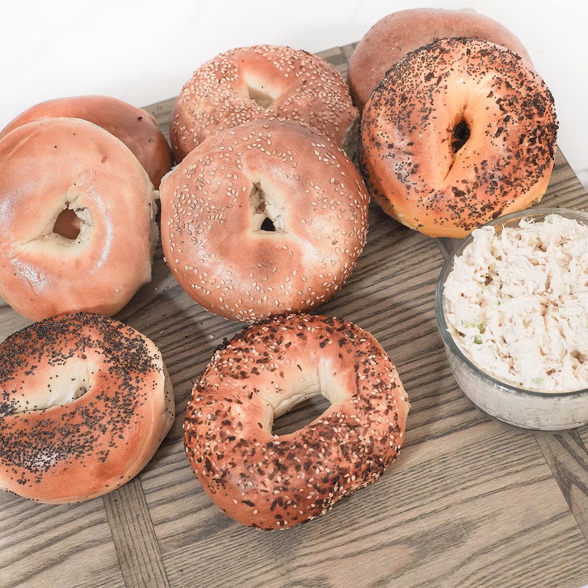 Bagels + Cream Cheese + Chicken Salad Brunch for 12