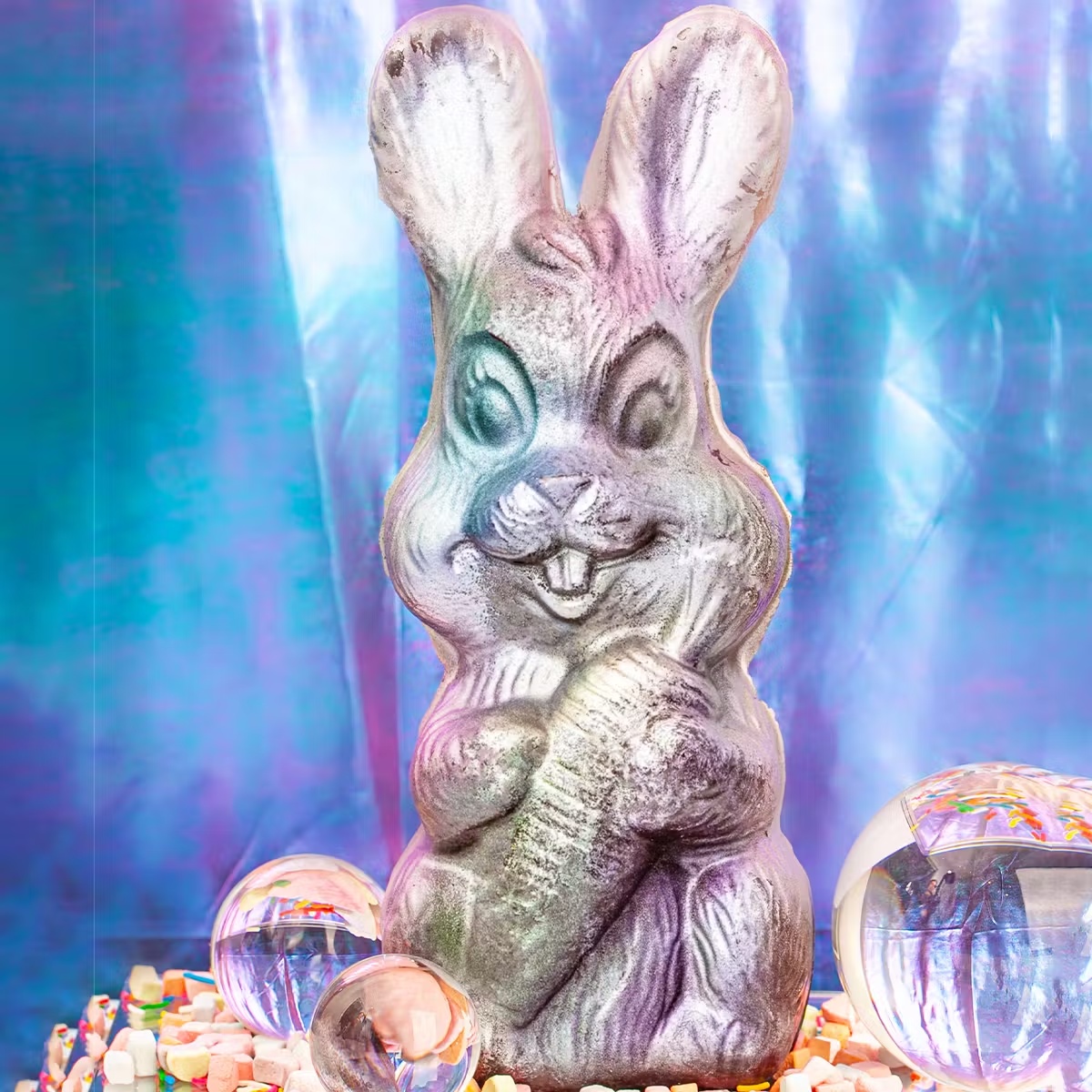 Exploding Rainbow Chocolate Easter Bunny