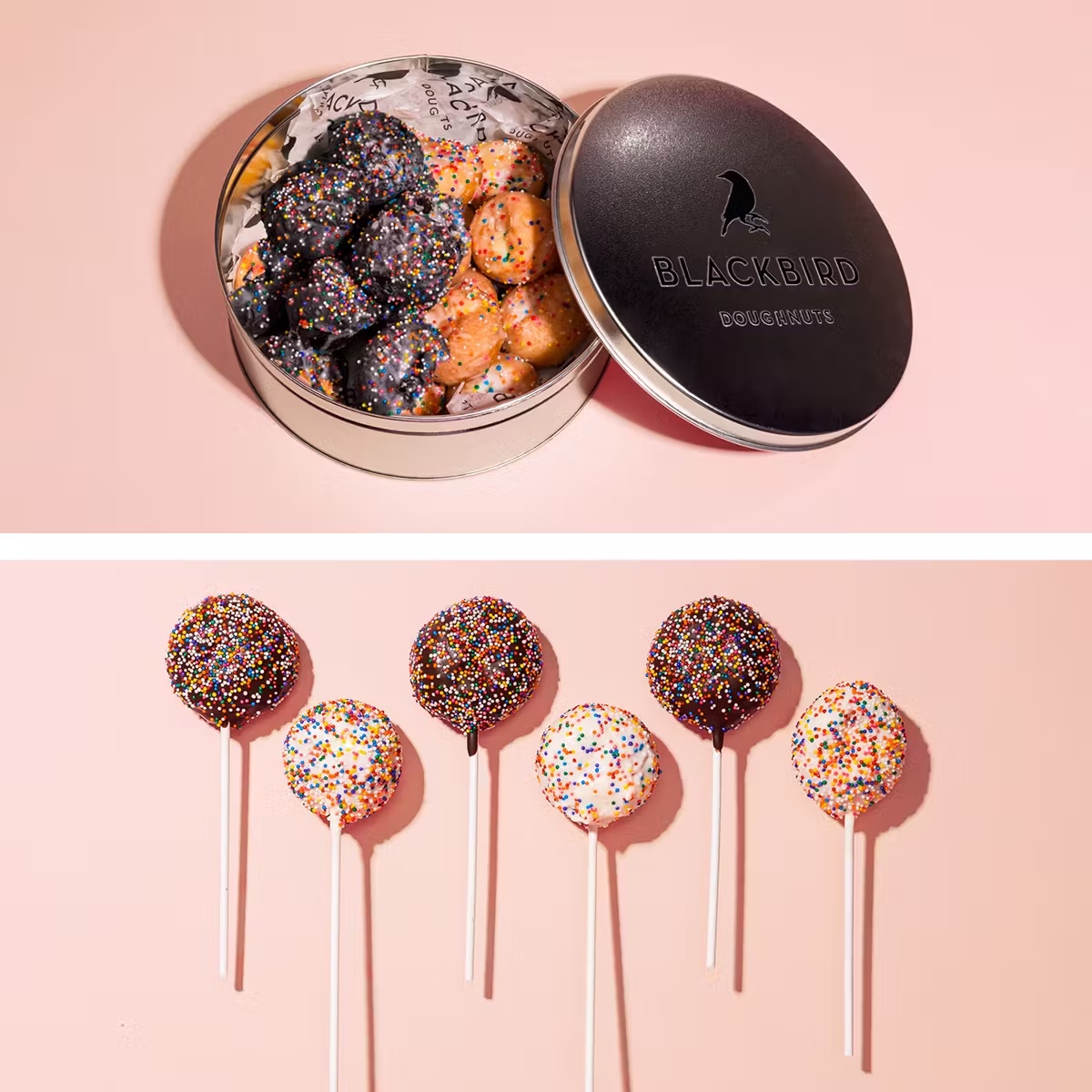 Assorted Mini Doughnut Gift Tin + Cake Pops