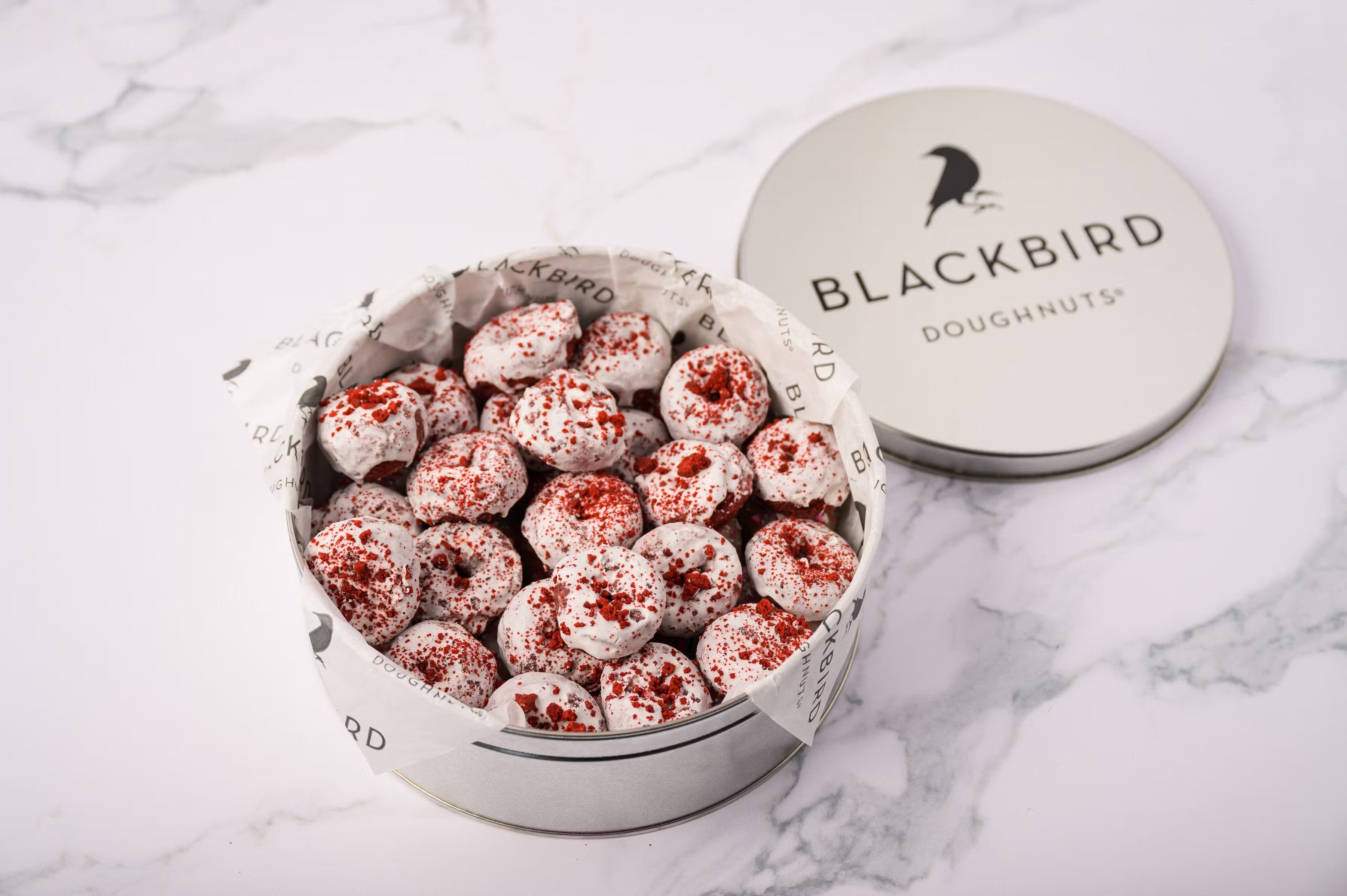 Valentine's Day Red Velvet Mini Doughnuts Tin