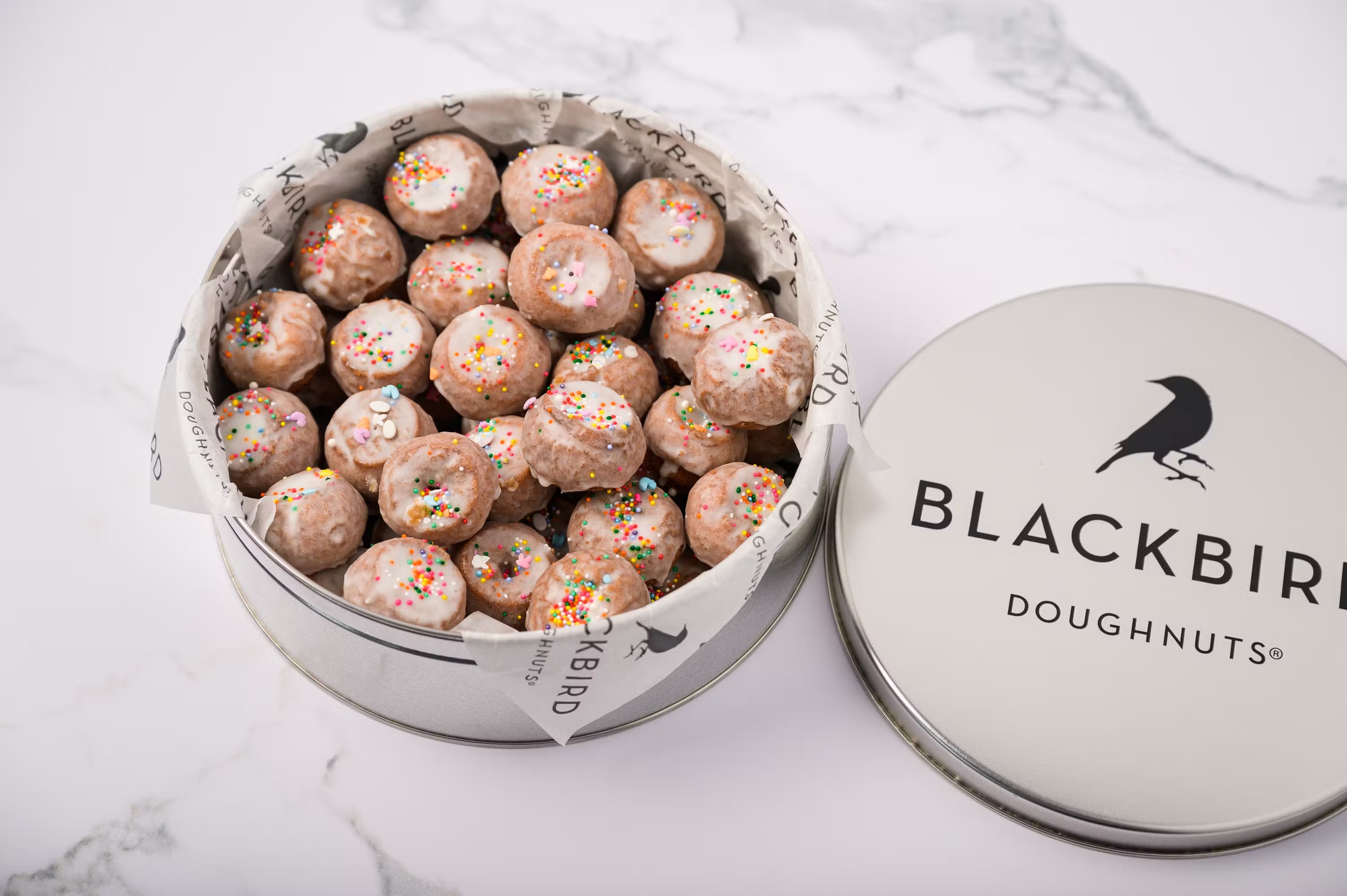 Easter Mini Sprinkle Cake Doughnuts Gift Tin