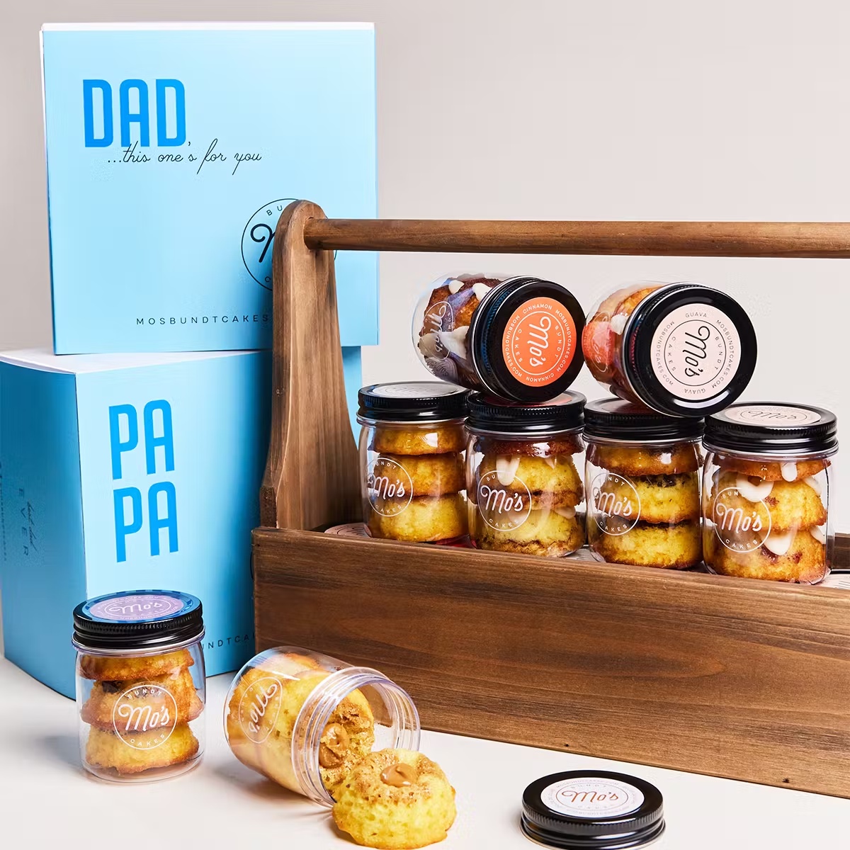 Father's Day Mini Bundt Cake Jars Gift Box