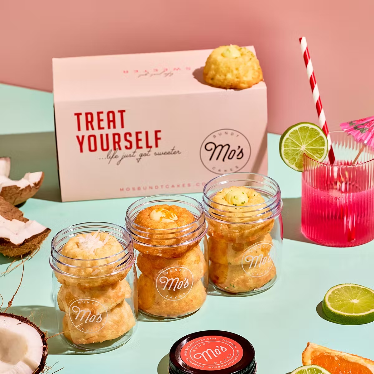 Tropical Mini Bundt Cake Jars Gift Box