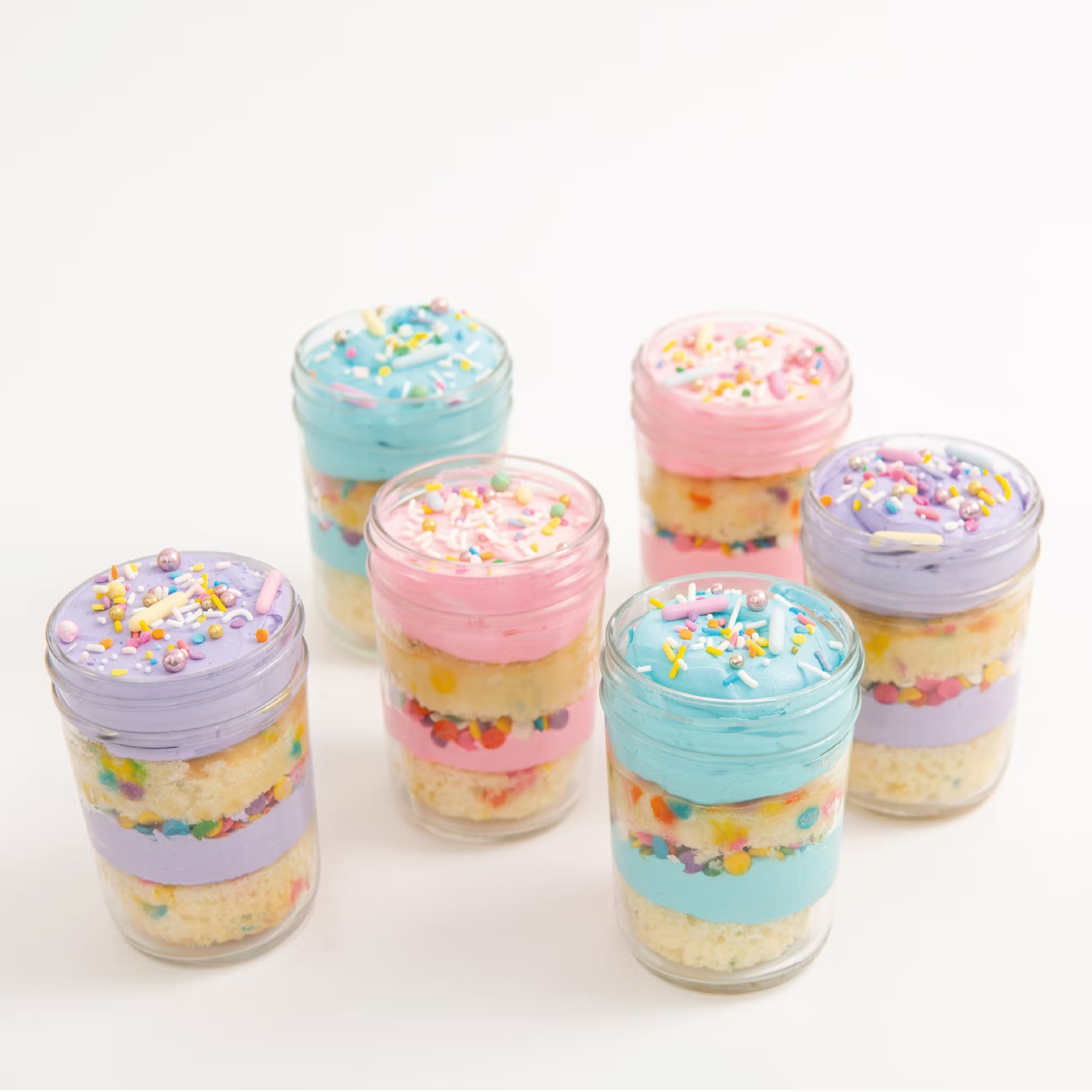Easter Confetti Cake Jars - 6 Pack
