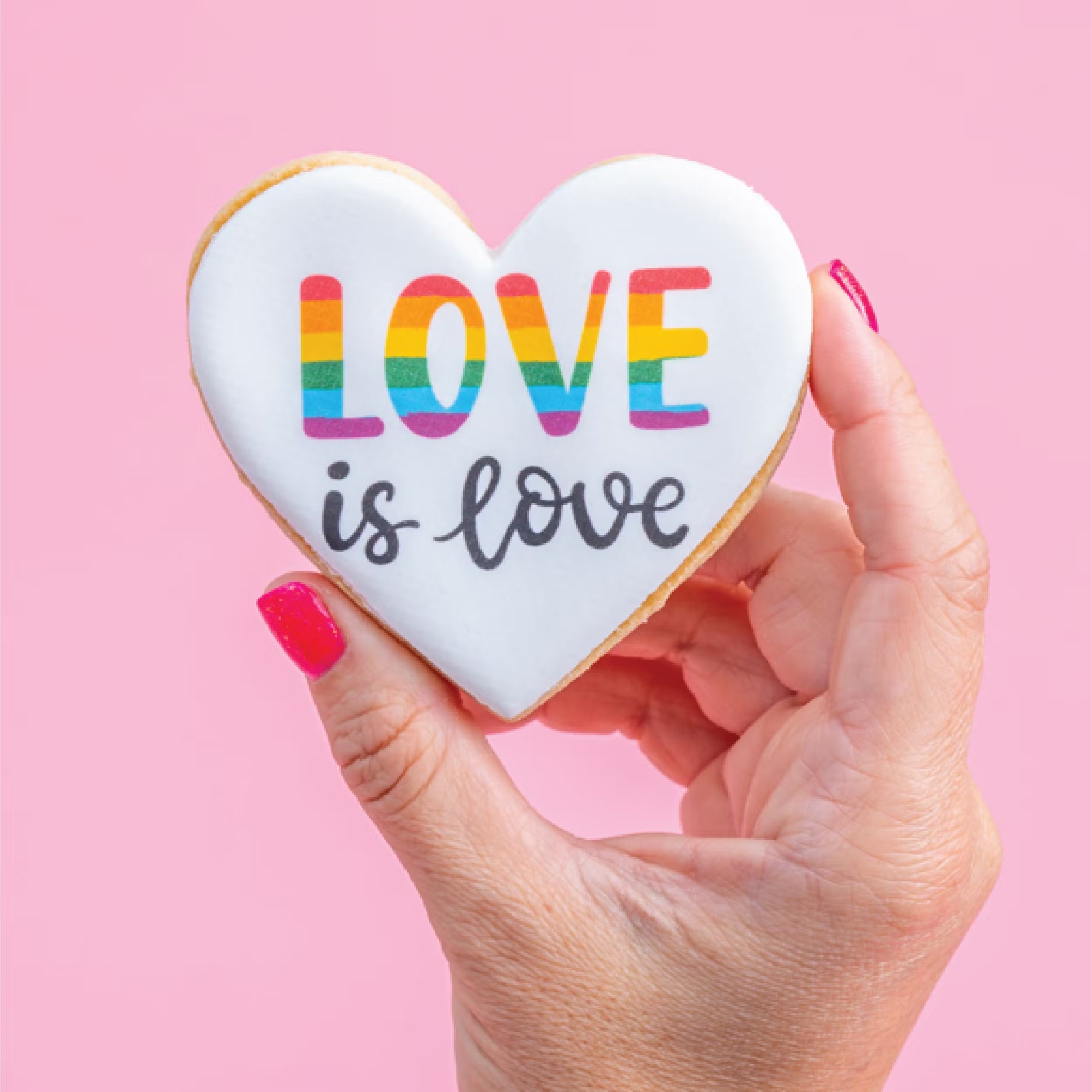 Pride "Love is Love" Shortbread Cookies