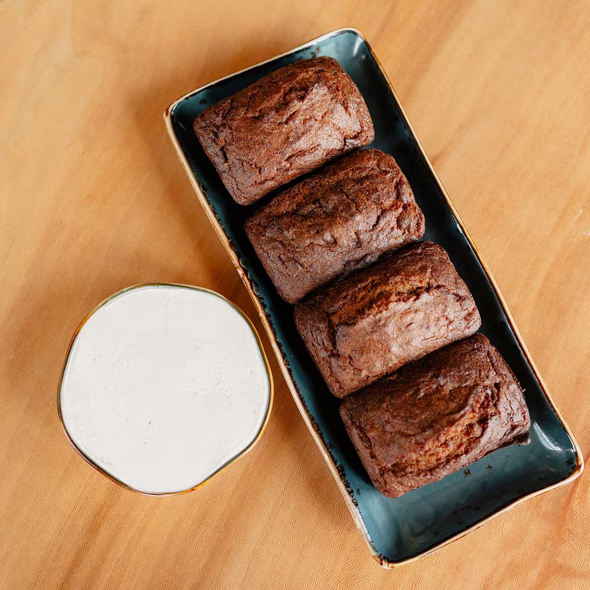 Mini Banana Bread + Bourbon Butter
