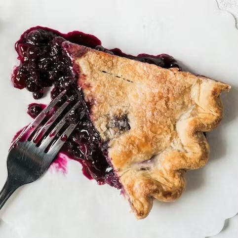 Vegan Maine Blueberry Pie