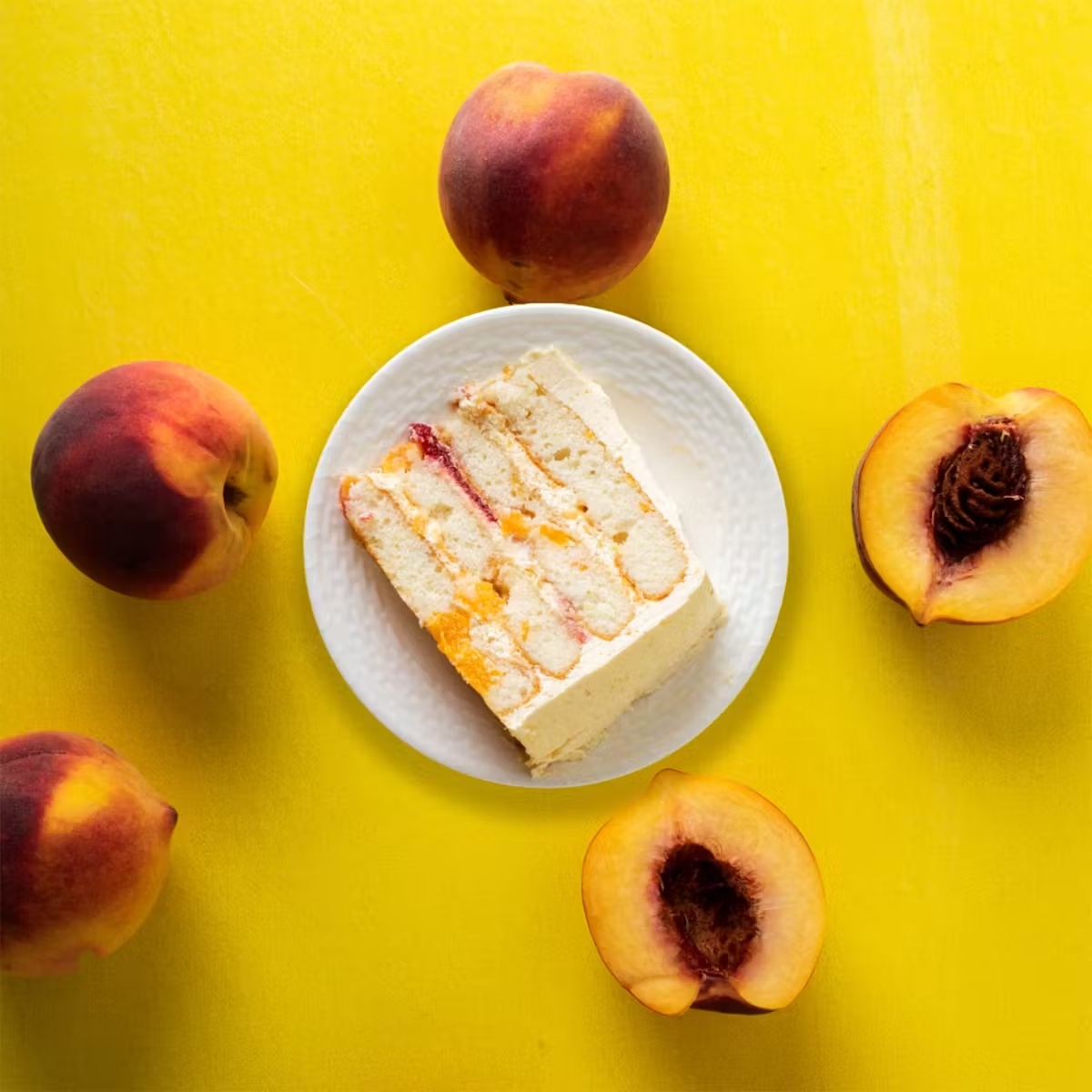 Peach Raspberry Delight Cake