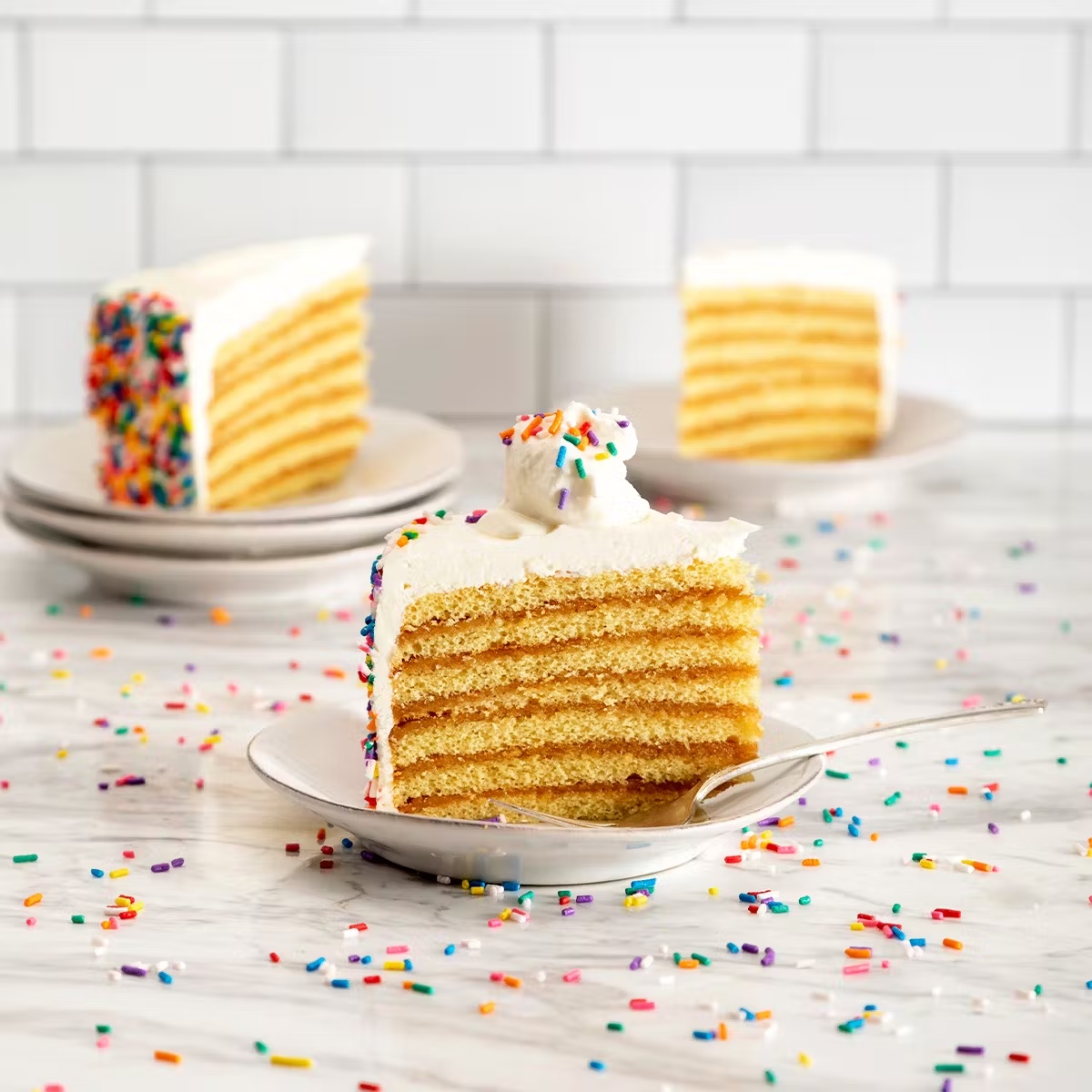 Sprinkle Caramel Cake