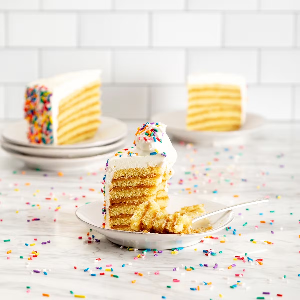 Sprinkle Caramel Cake