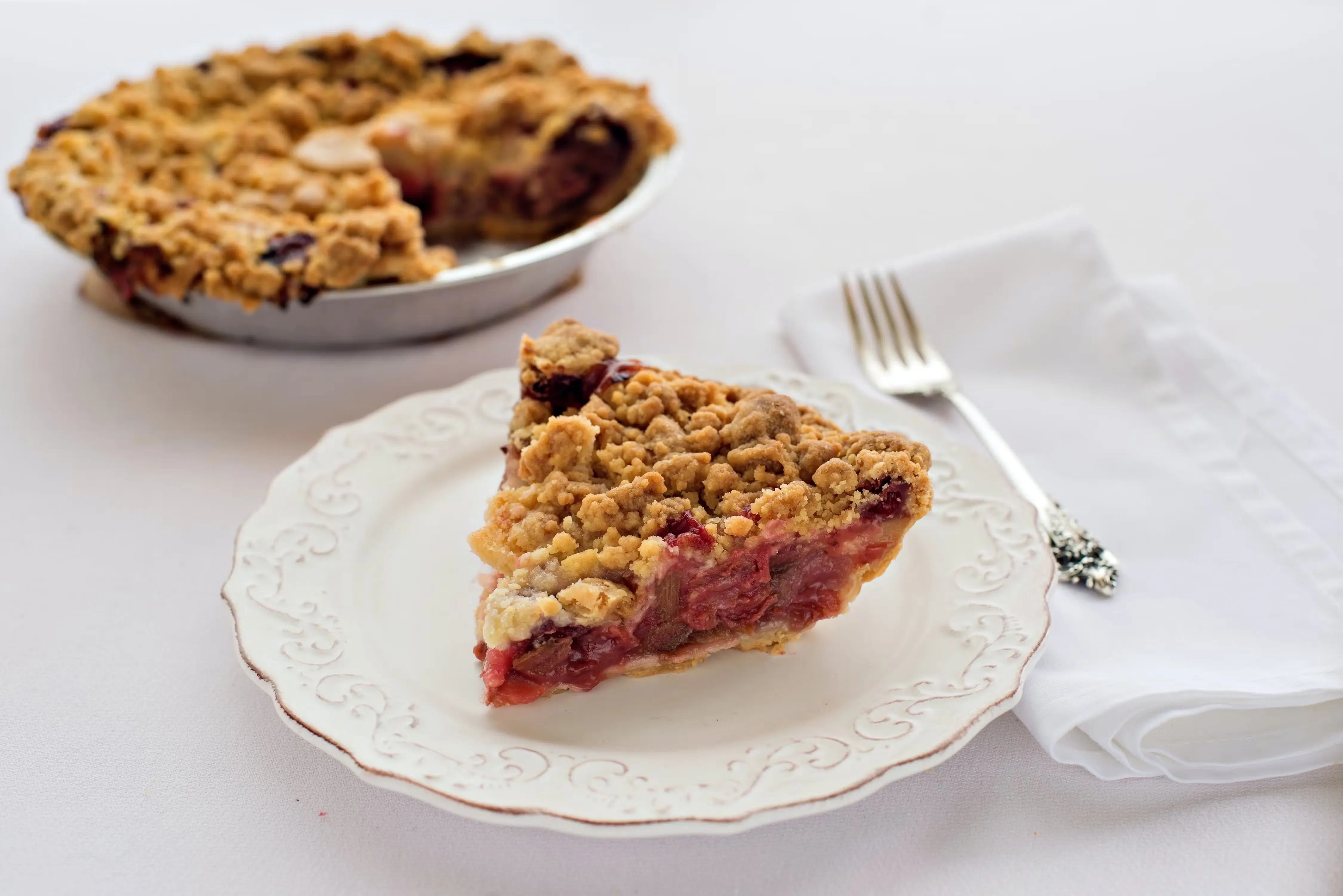 North Bar Strawberry Rhubarb Crumb Pie