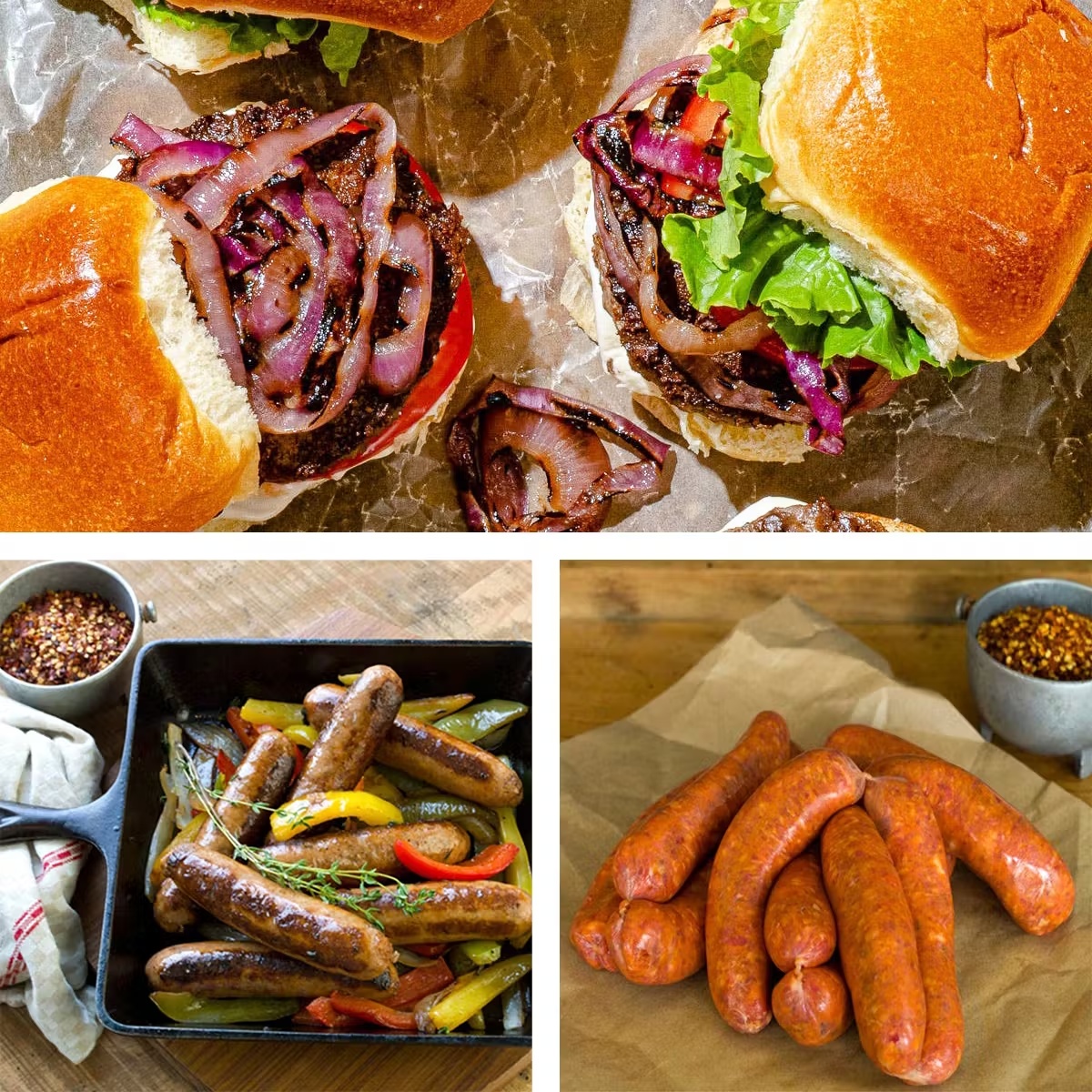 Gold Label Burgers + Sausages for 8