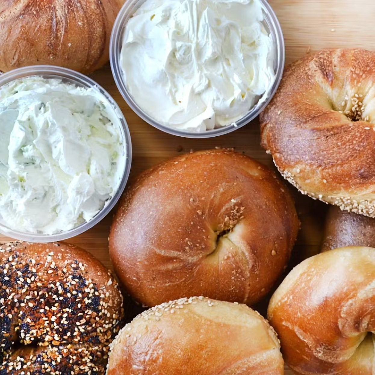 Dozen Bagels + Cream Cheese + 6 FREE Bagels + 1/2 lb. FREE Cream Cheese